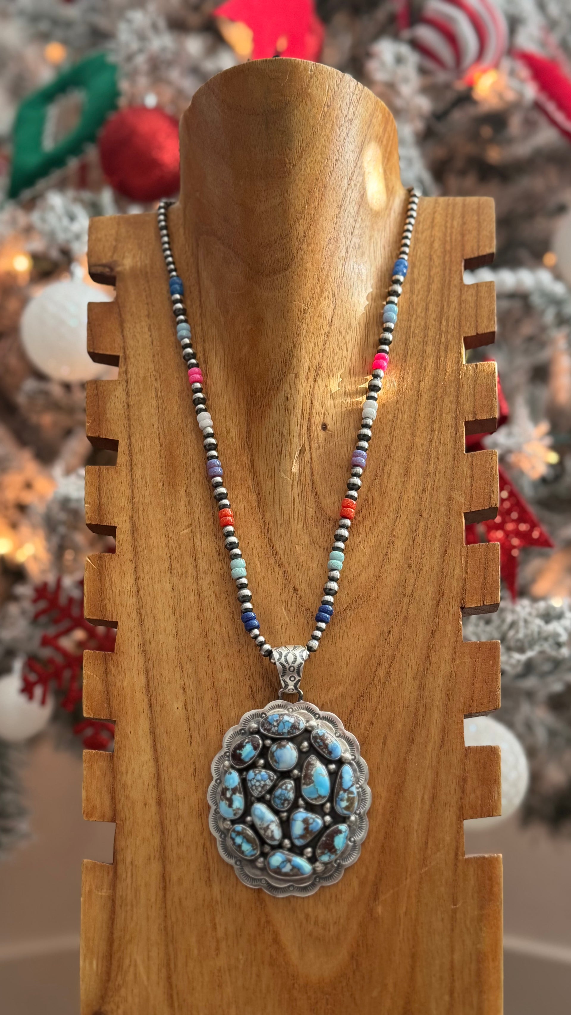 Bobby Johnson Golden Hills Turquoise & Sterling Silver Pendant