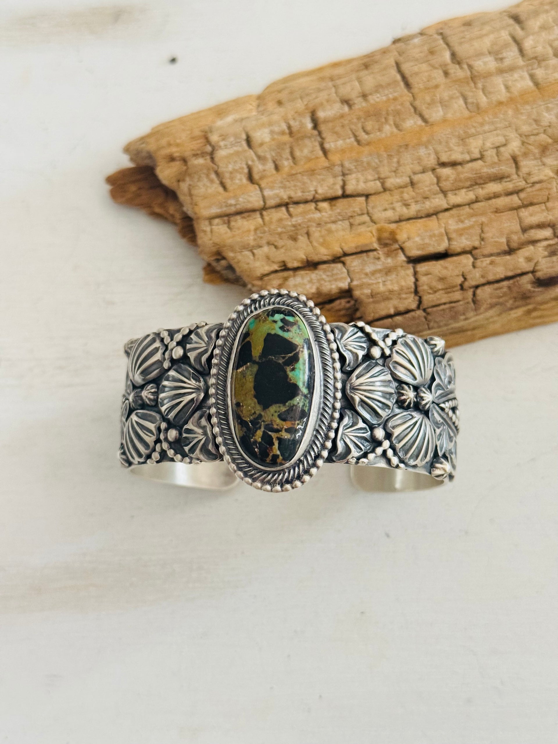 Randy Boyd Black Jack Turquoise & Sterling Silver Cuff Bracelet