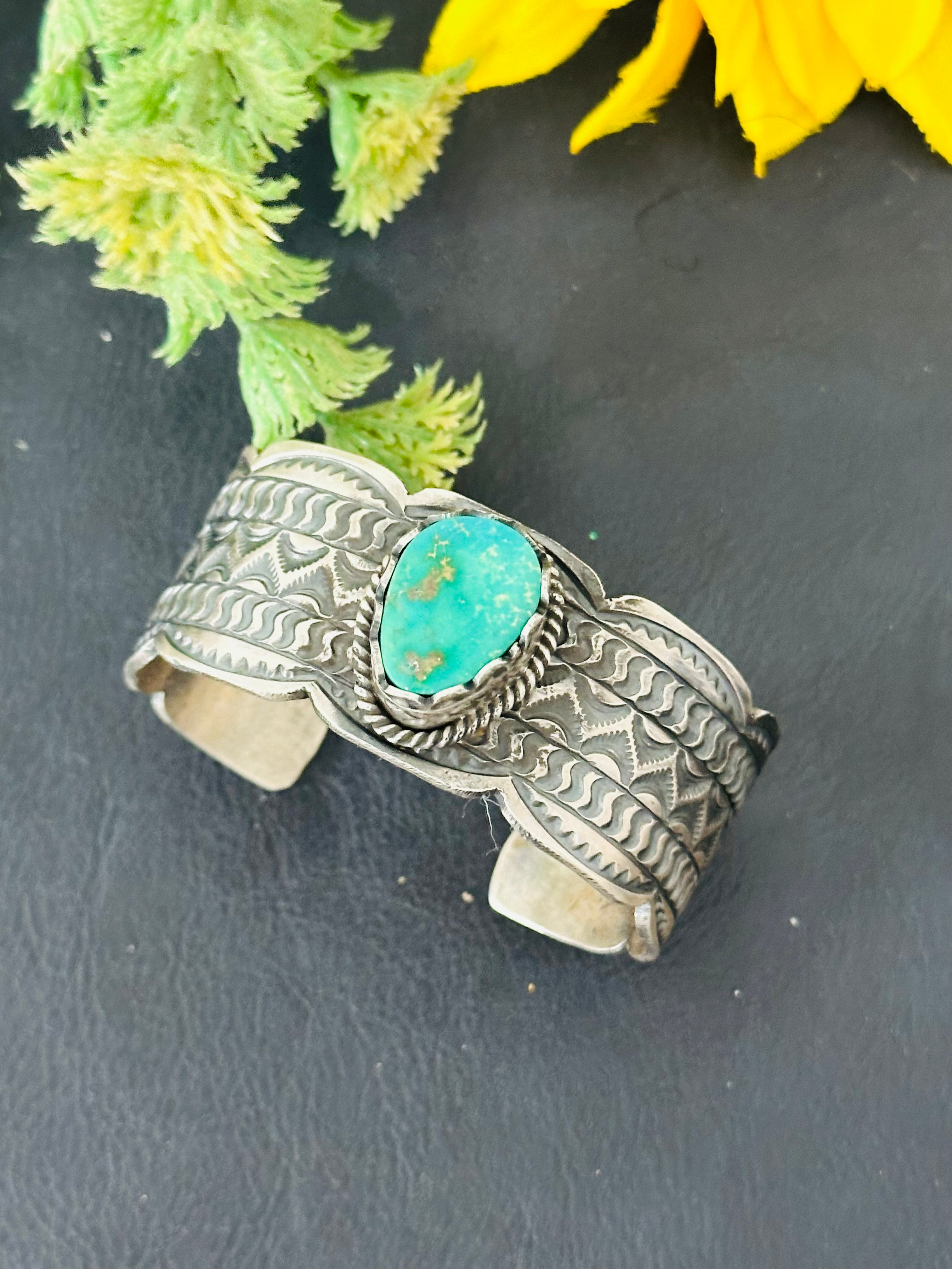 Tillie John Royston Turquoise and Sterling Silver Cuff Bracelet