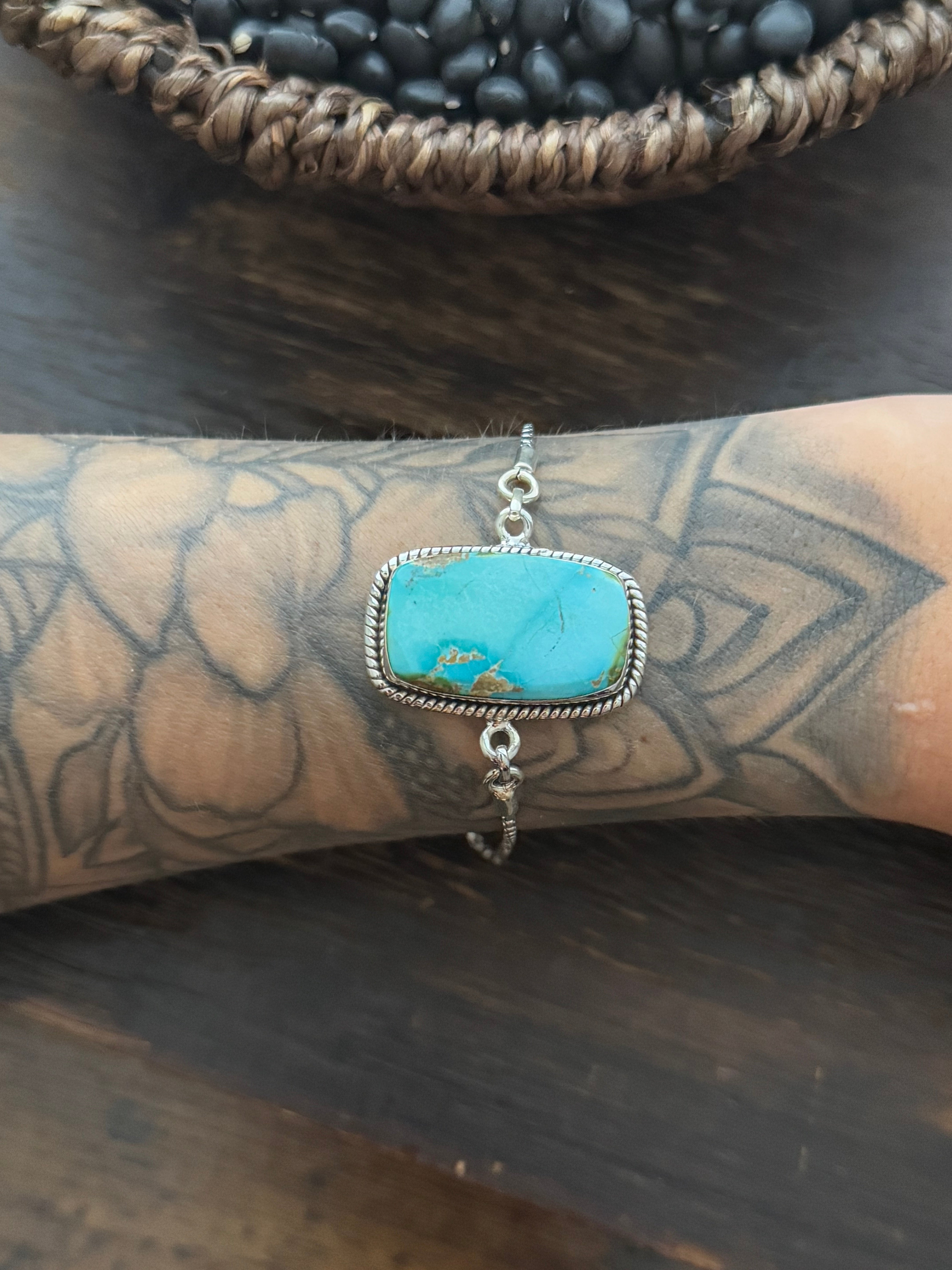 TTD Kingman Turquoise & Sterling Silver Bracelet