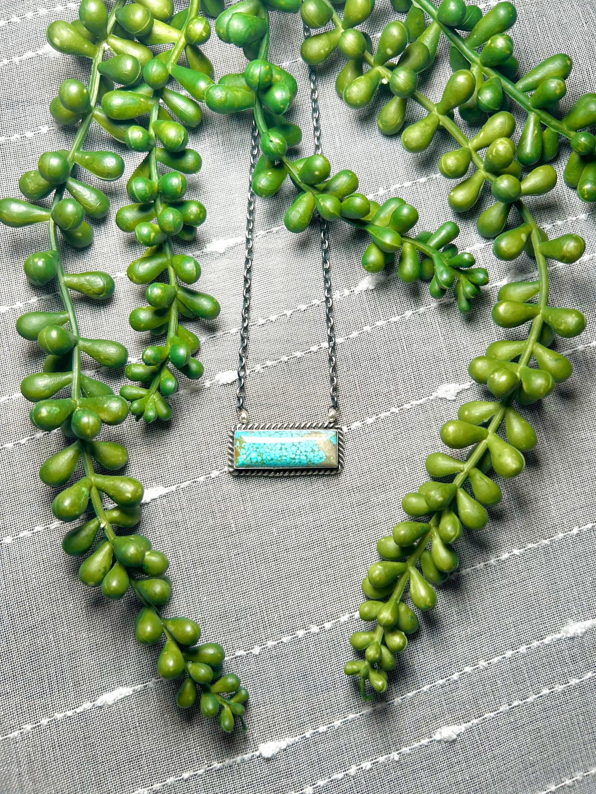 Johnny Dixon #8 Turquoise & Sterling Silver Necklace