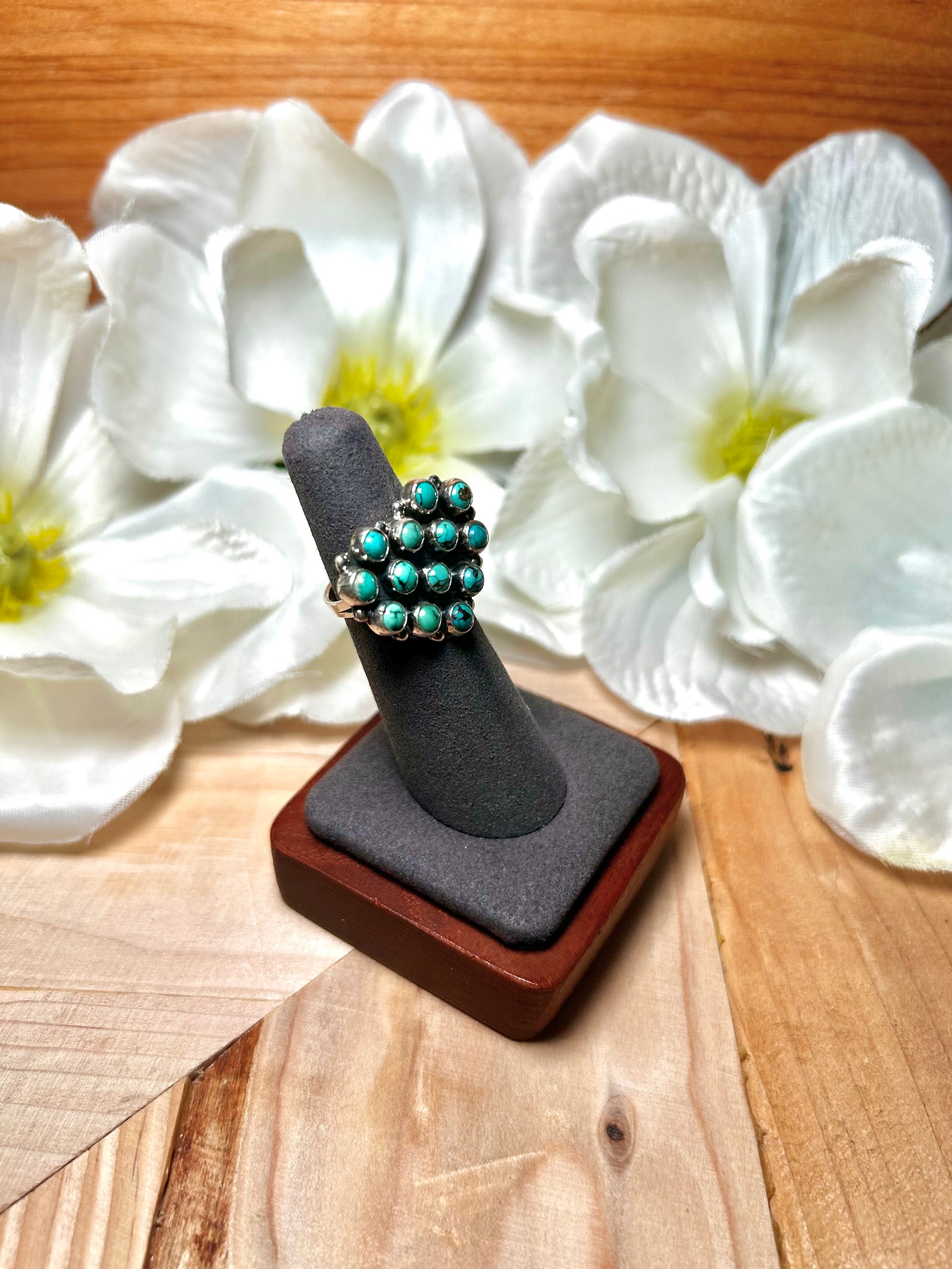 Navajo Made Red Skin Turquoise & Sterling Silver Ring Size 6