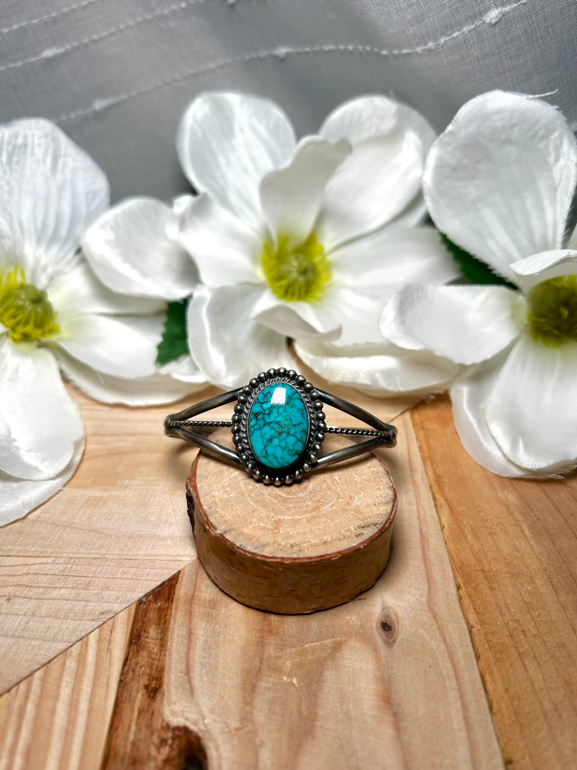 Dave Skeets Kingman Turquoise & Sterling Silver Cuff Bracelet