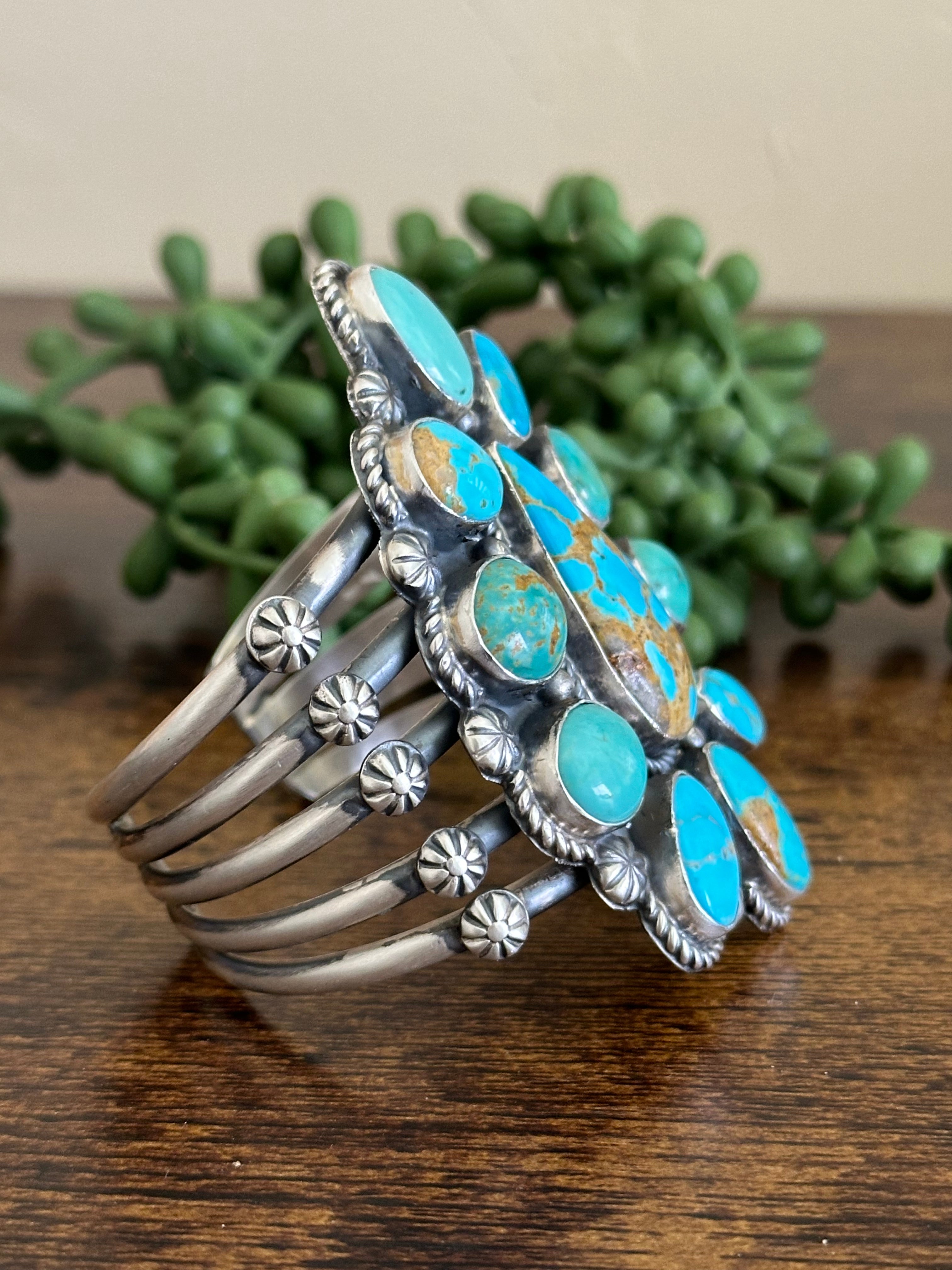 Jeff James Royston Turquoise & Sterling Silver Cuff Bracelet