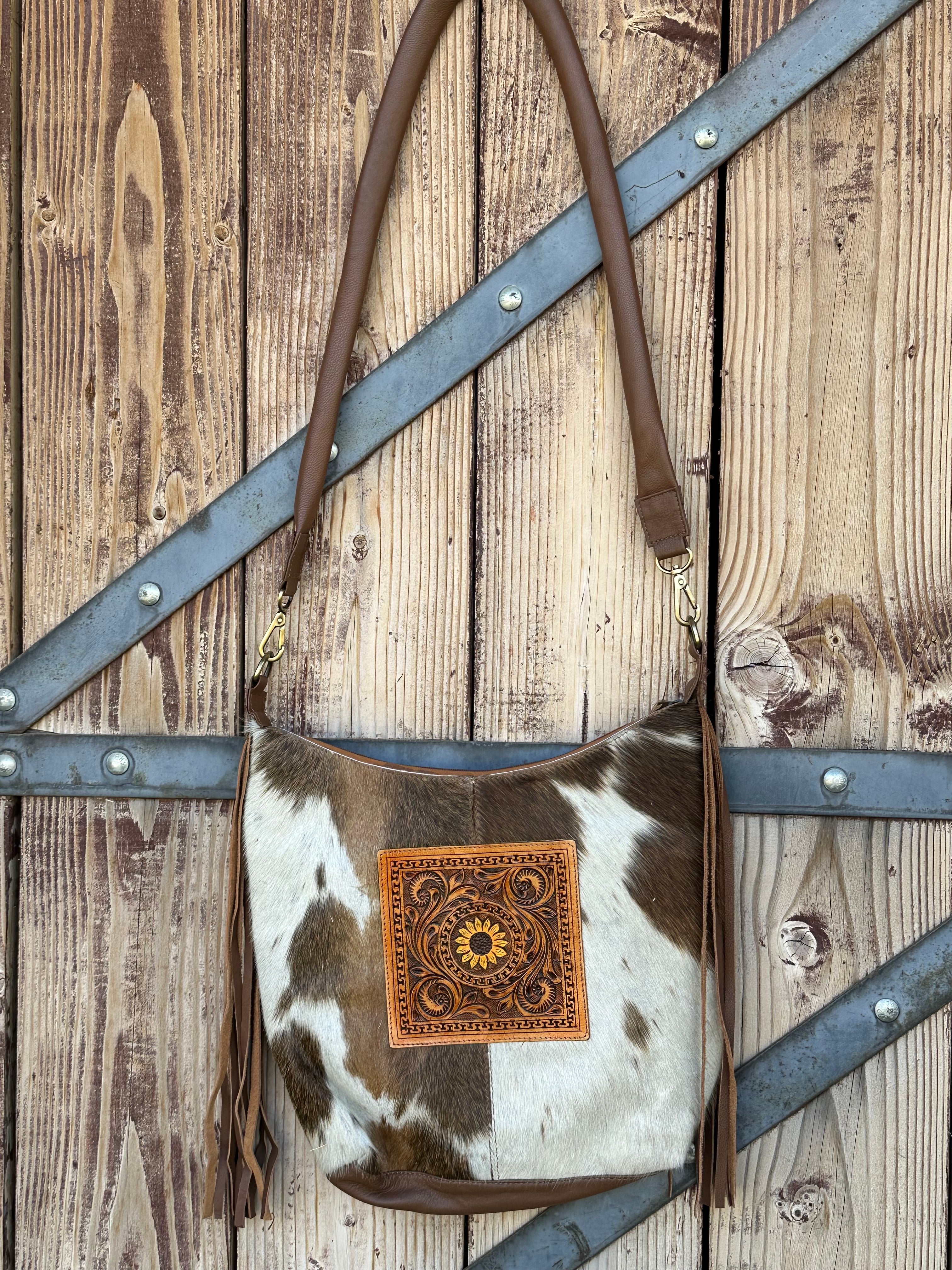 Genuine Tooled Leather Cowhide Purse