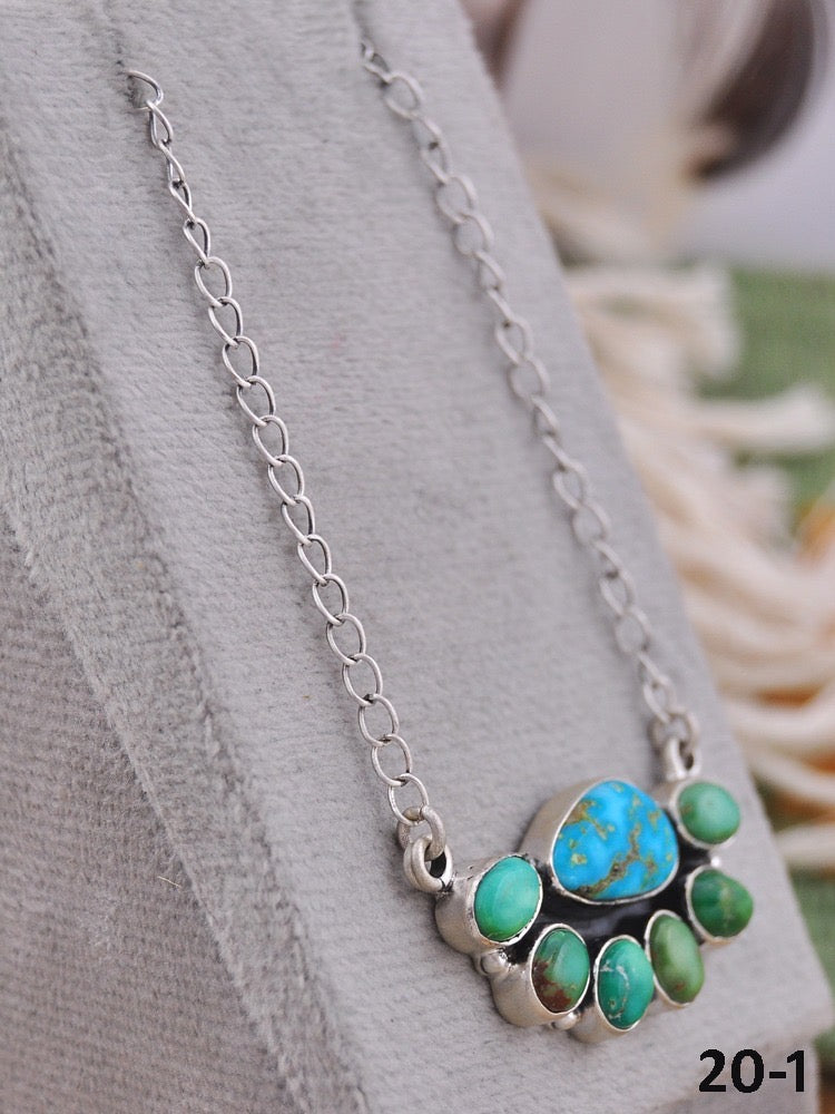 Southwest Made Royston Turquoise & Sterling Silver Necklace