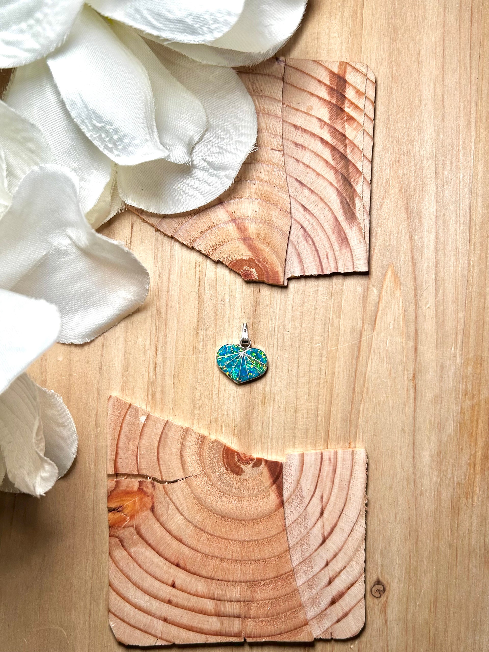 Zuni Made Opal & Sterling Silver Pendant