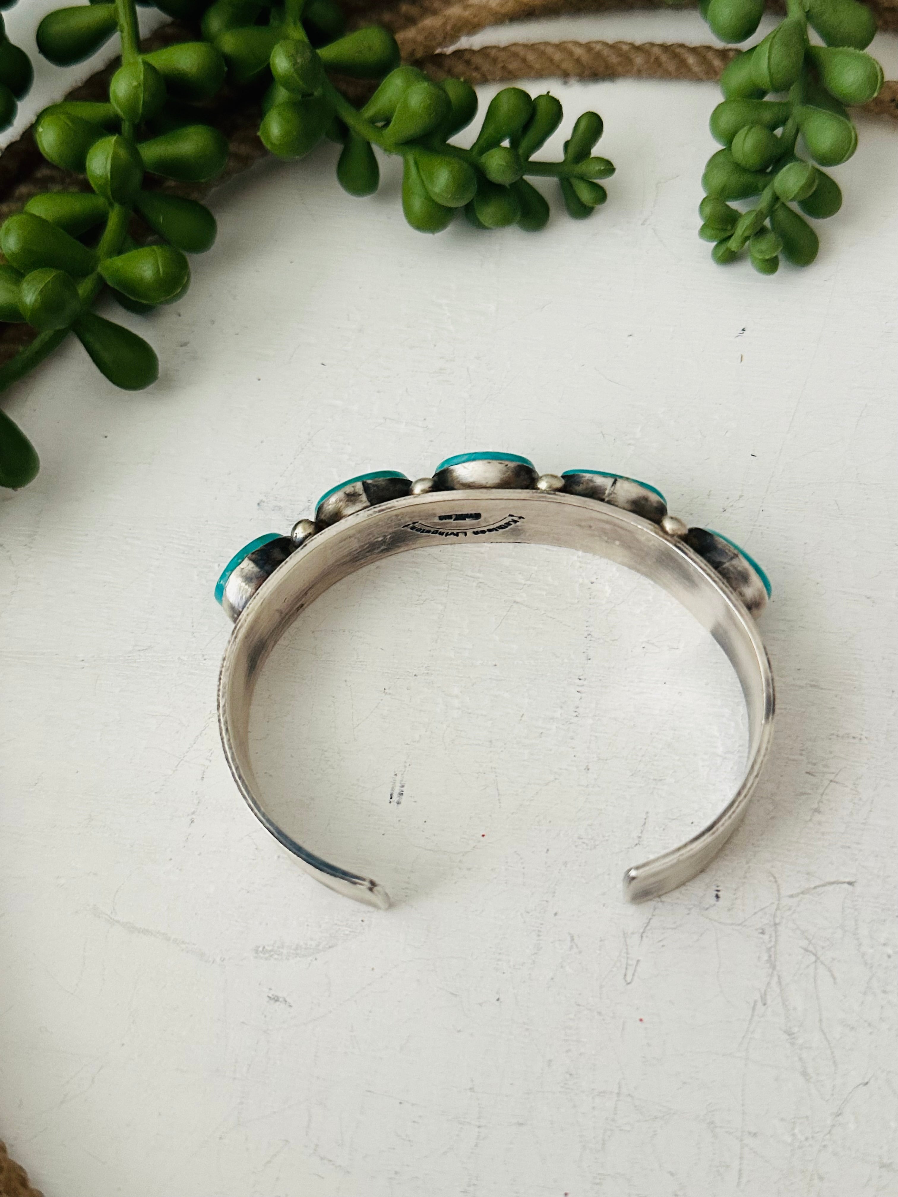 Kathleen Livingston Kingman Turquoise & Sterling Silver Cuff Bracelet