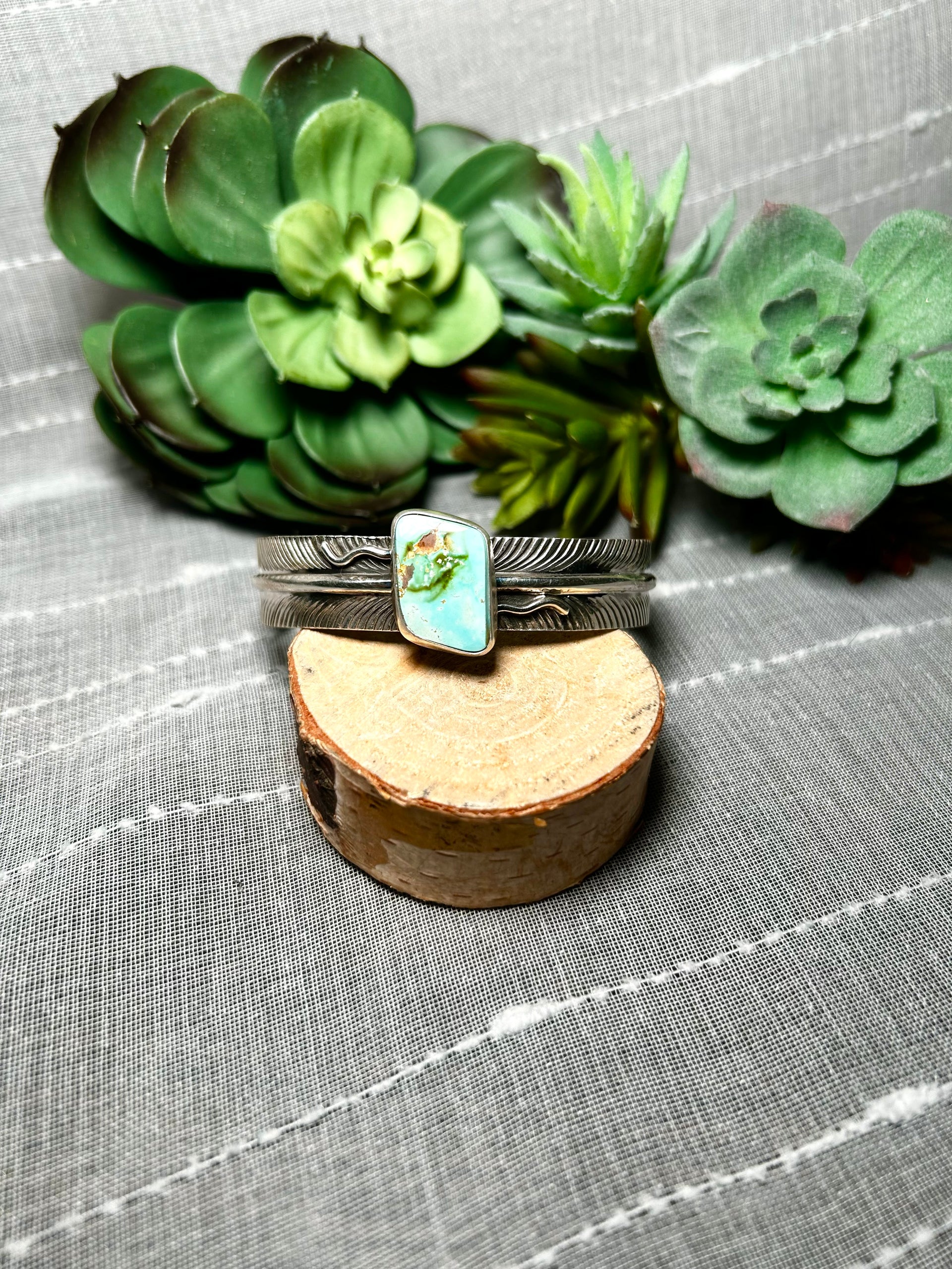 Kobe Martinez Sonoran Mountain Turquoise & Sterling Silver Cuff Bracelet