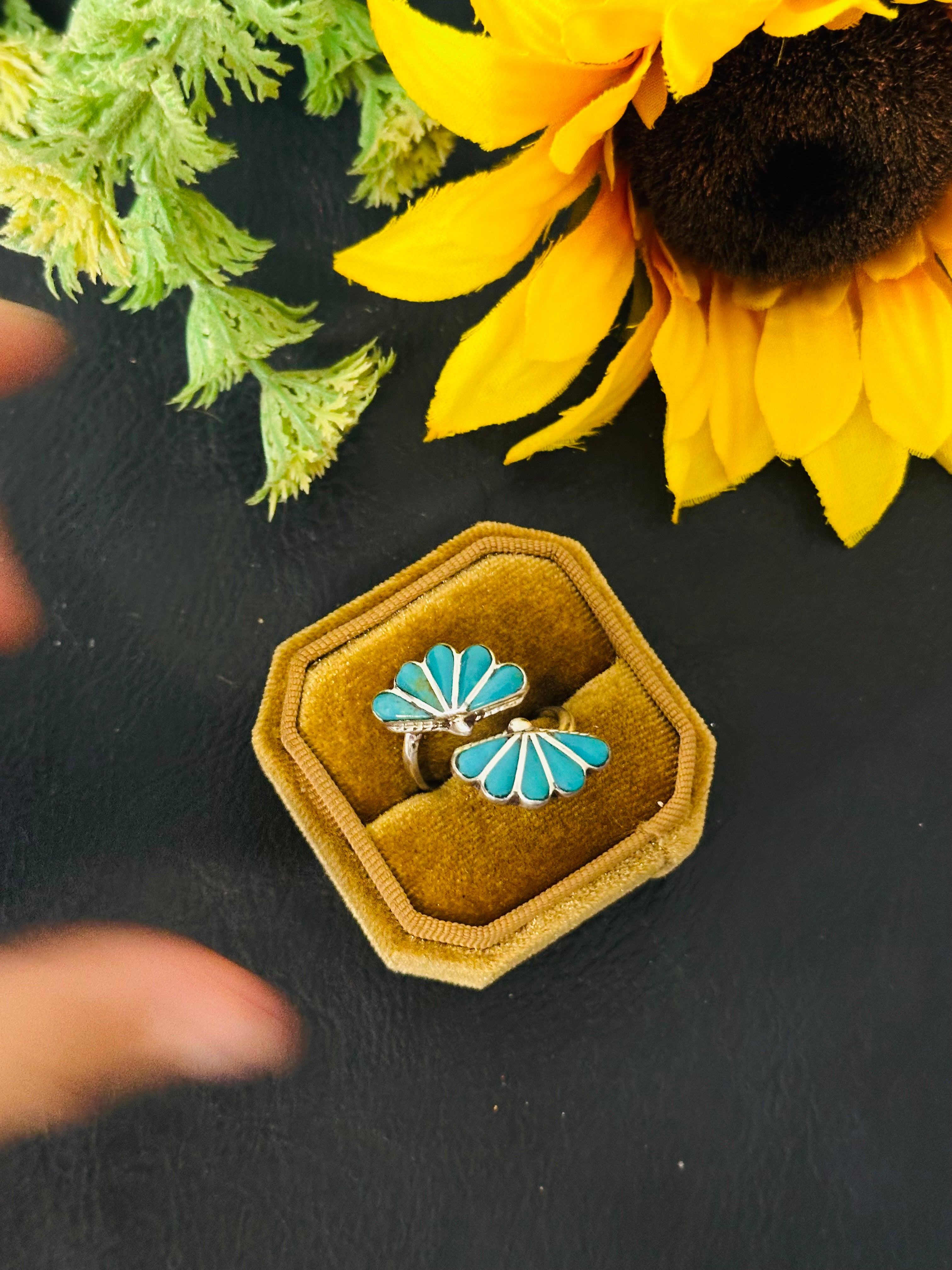 Zuni Made Sterling Silver Adjustable Ring