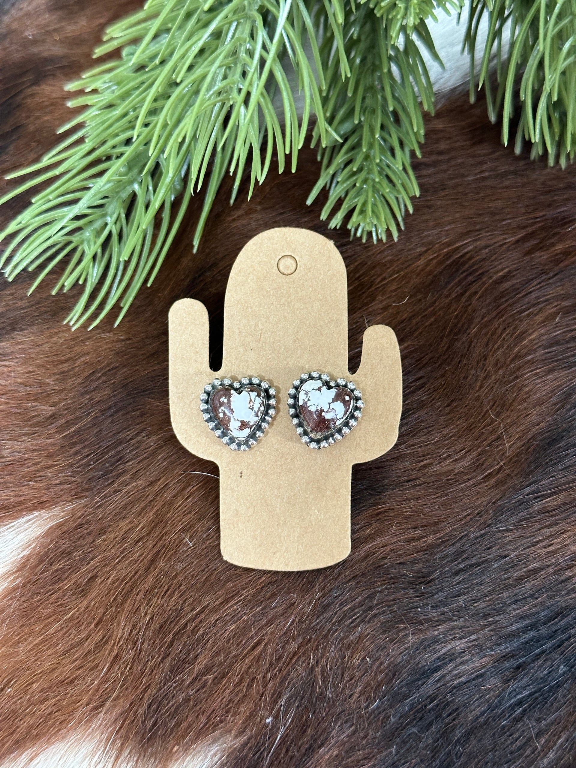 Southwest Handmade Wild Horse & Sterling Silver Earrings