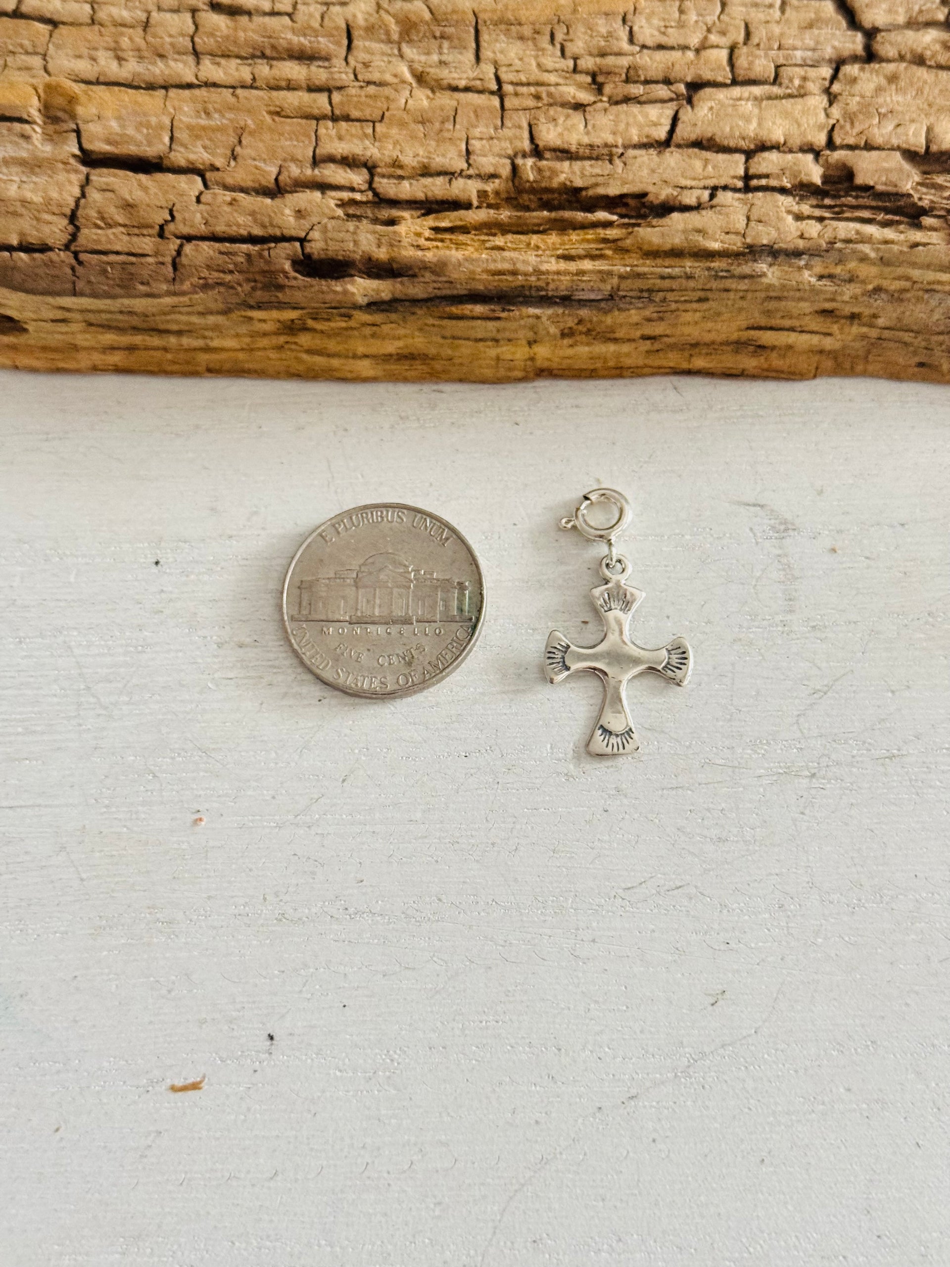 Navajo Made Sterling Silver Cross Cast Charms