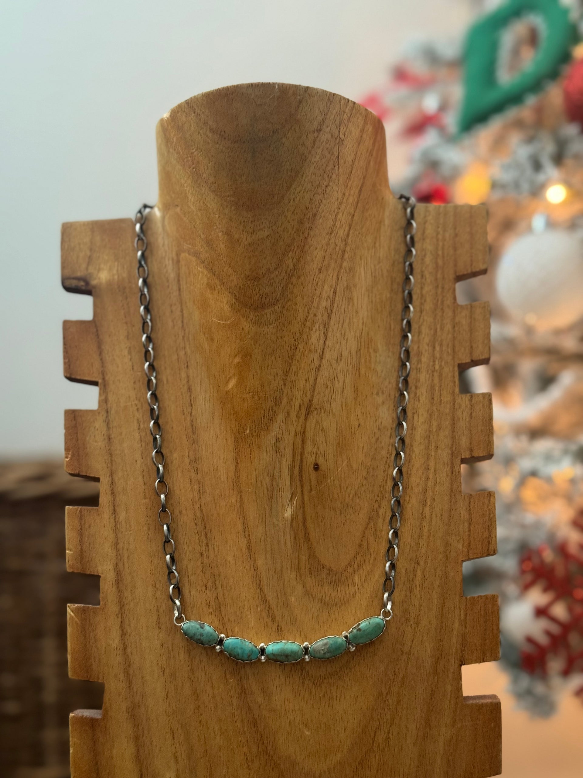 Pearline Spencer Kingman Turquoise & Sterling Silver Necklace/Earring Set