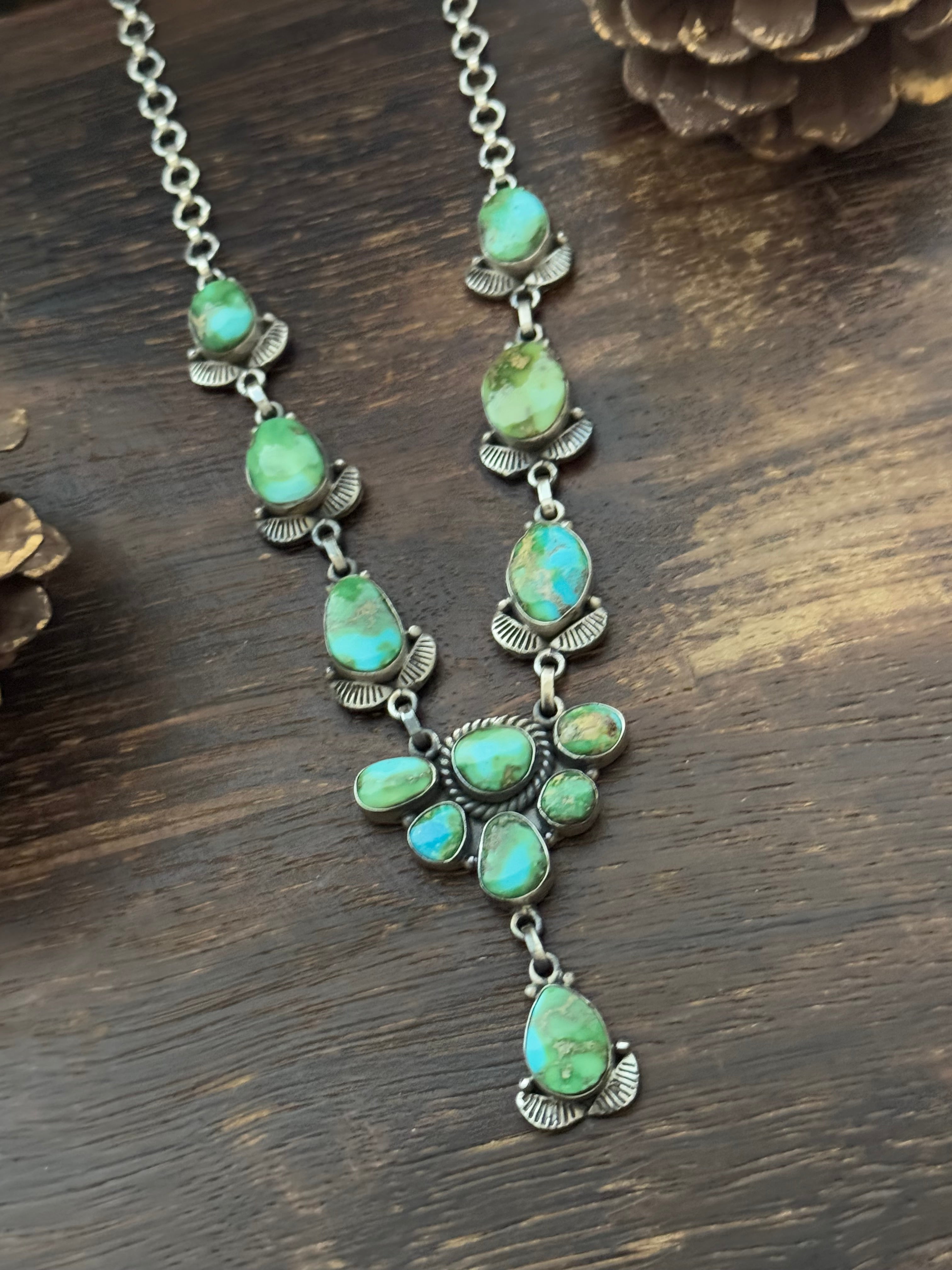 TTD Sonoran Mountain Turquoise & Sterling Silver Lariat Necklace