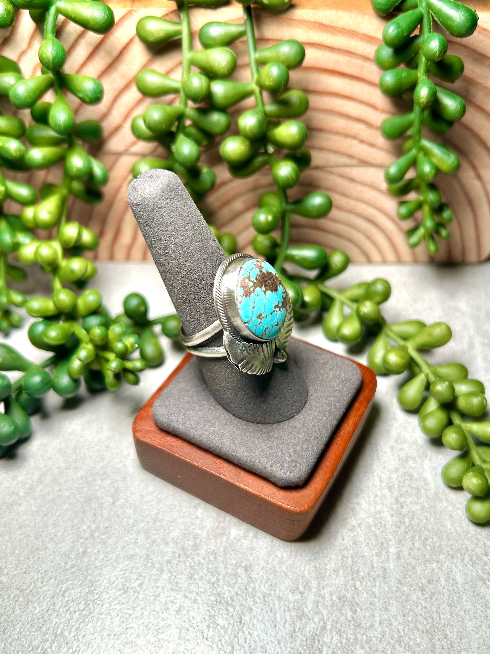 Kobe Martinez Dry Creek Turquoise& Sterling Silver Adjustable Ring