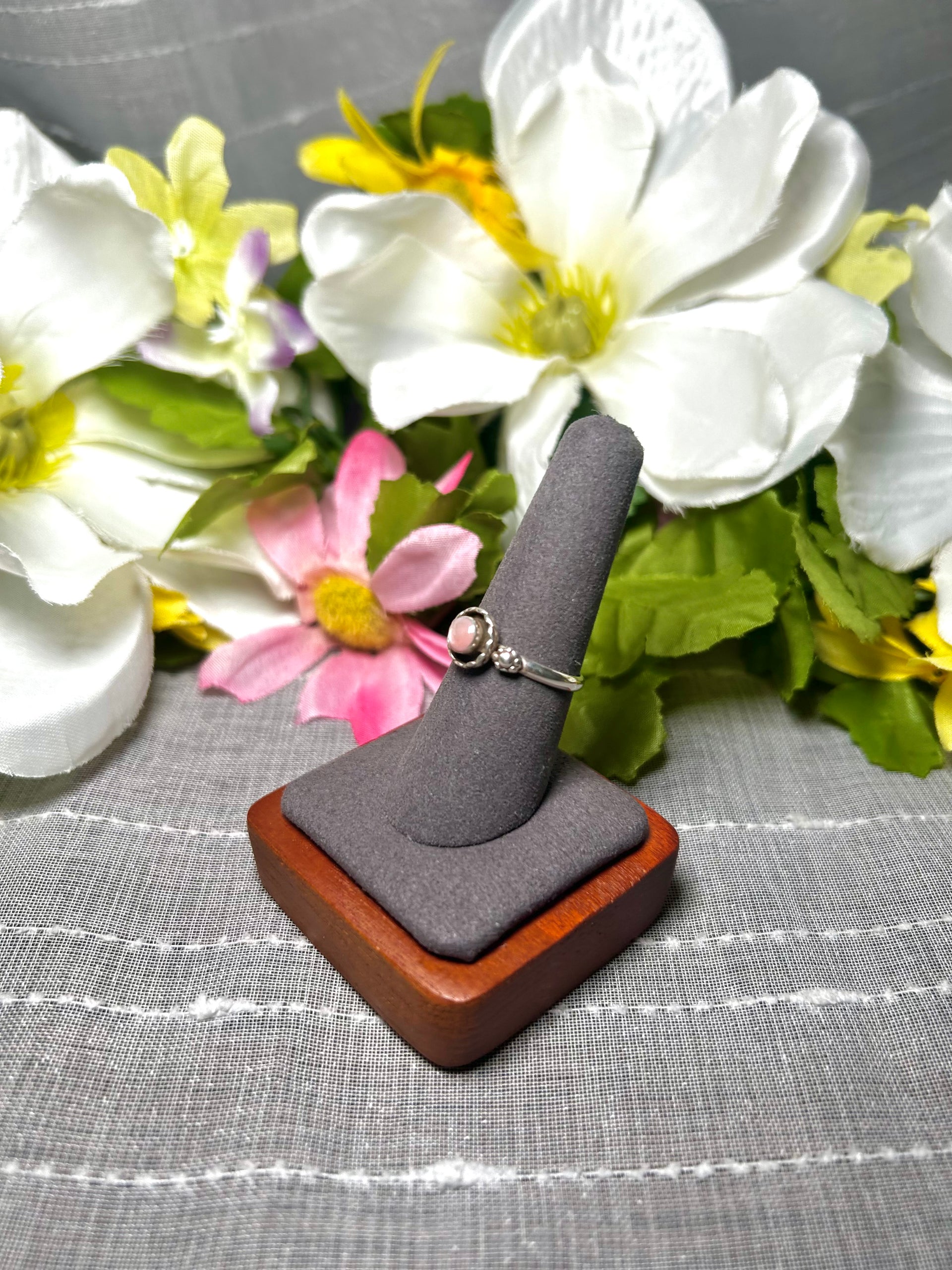 Navajo Made Mother of Pearl & Sterling Silver Ring