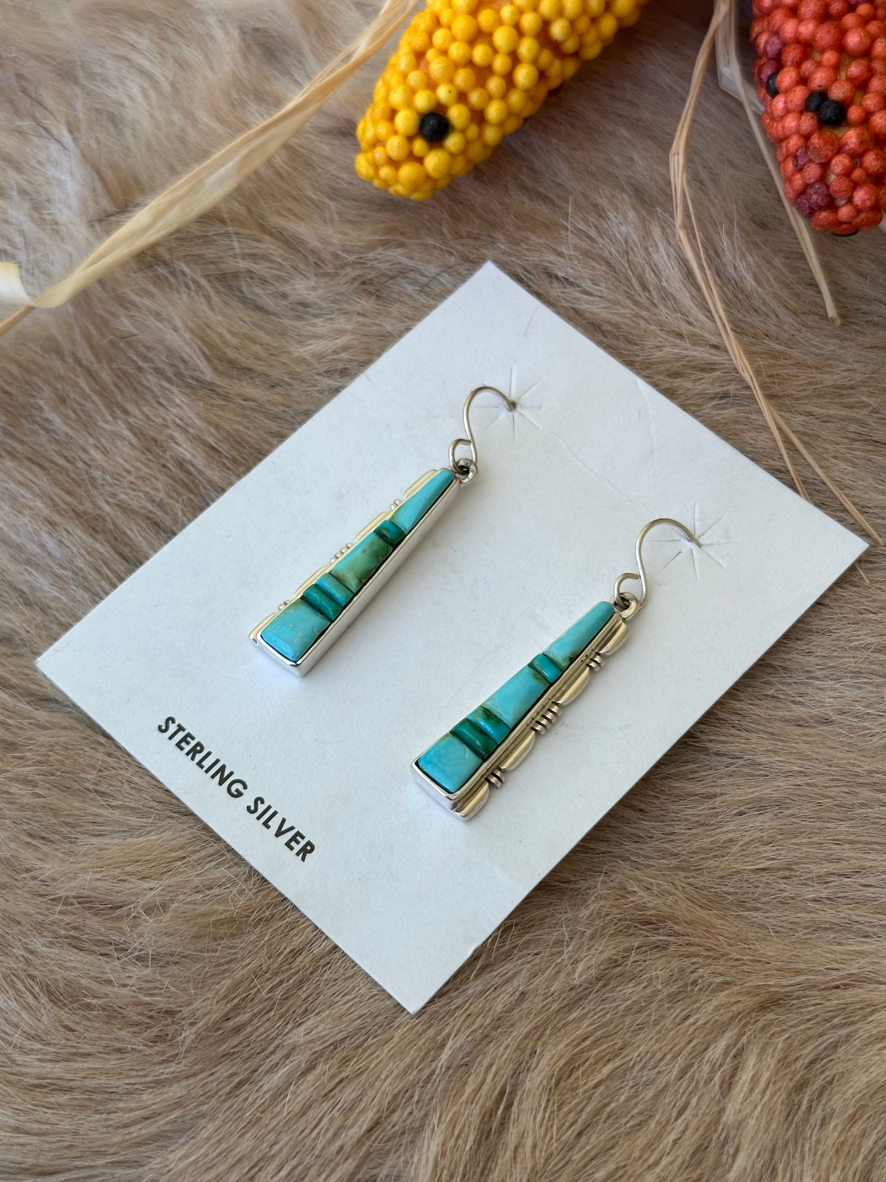 Rick Tolino Sonoran Mountain Turquoise & Sterling Silver Dangle Earrings