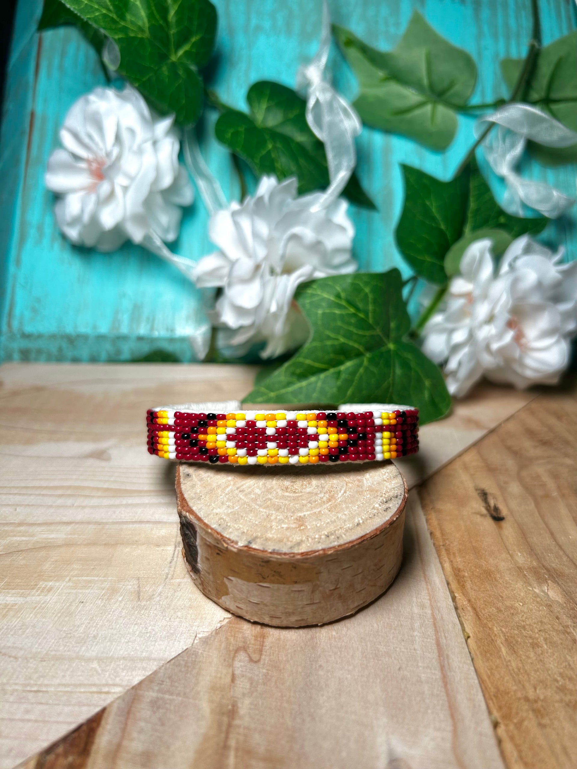 Navajo Made Beaded Cuff Bracelet
