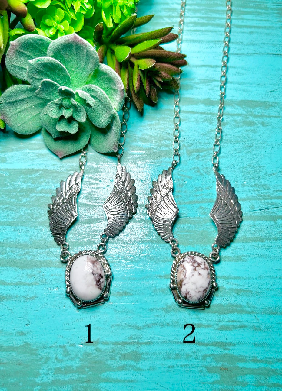 Charlene Yazzie Wild Horse & Sterling Silver Necklace