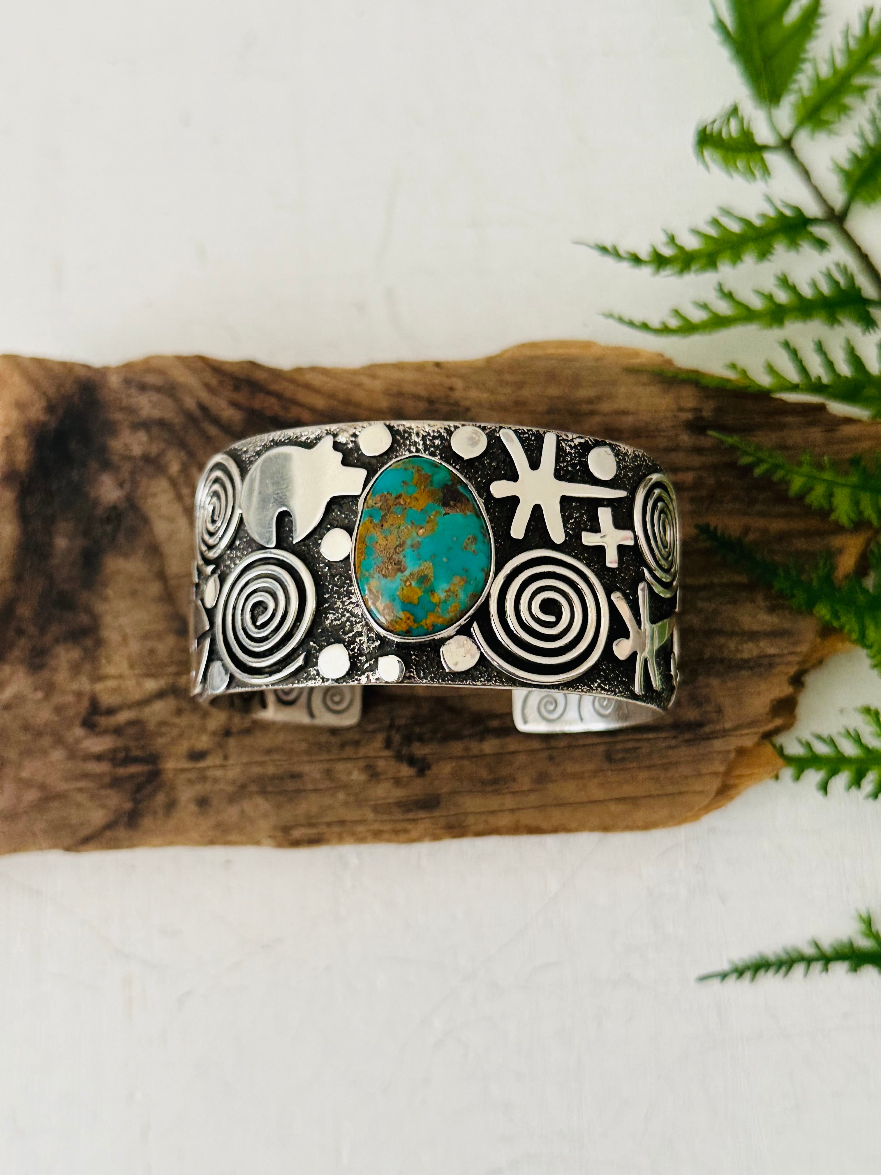 Alex Sanchez Royston Turquoise & Sterling Silver Cuff Bracelet