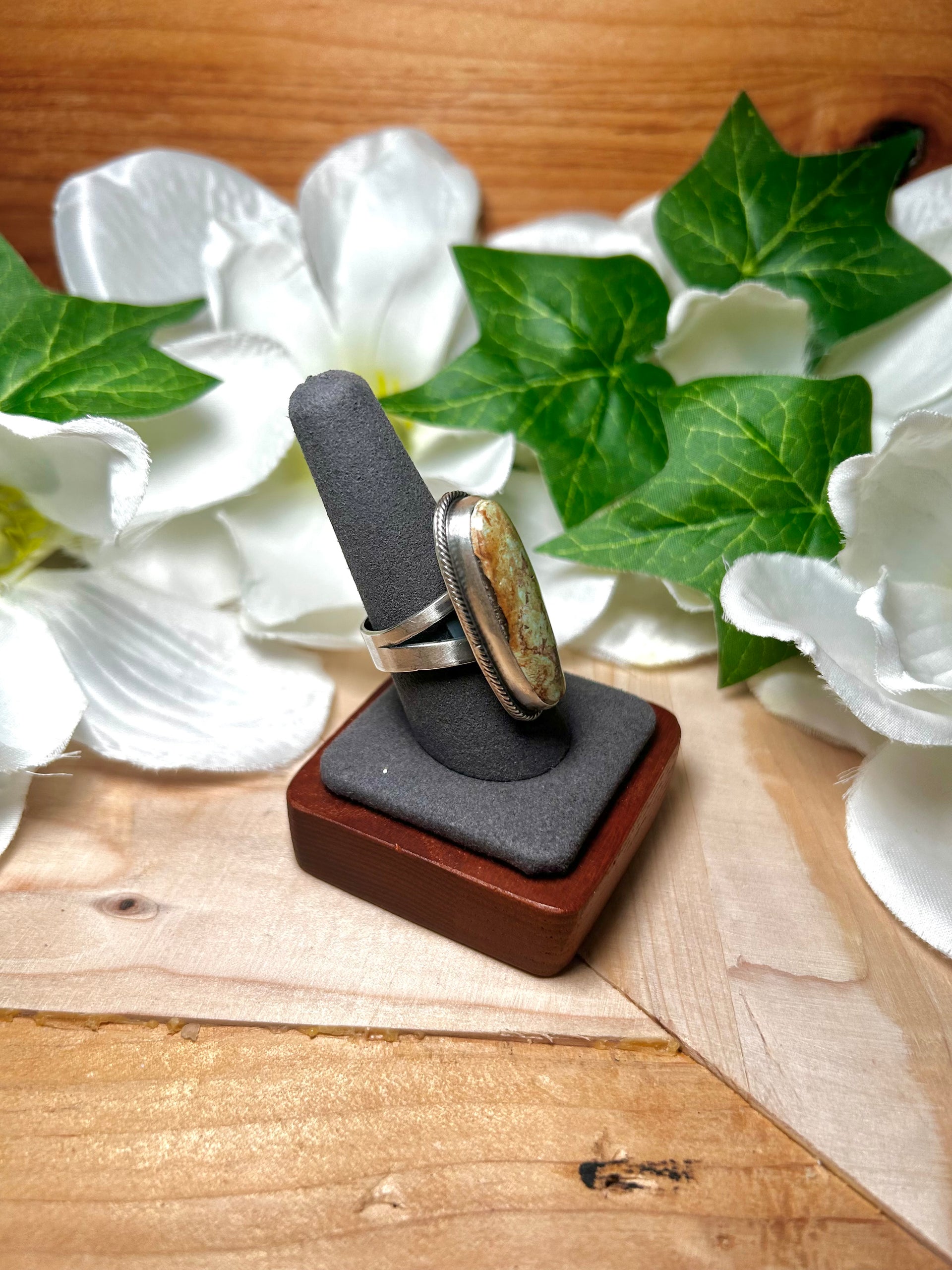 Antionette Martinez Royston Turquoise & Sterling Silver Adjustable Ring