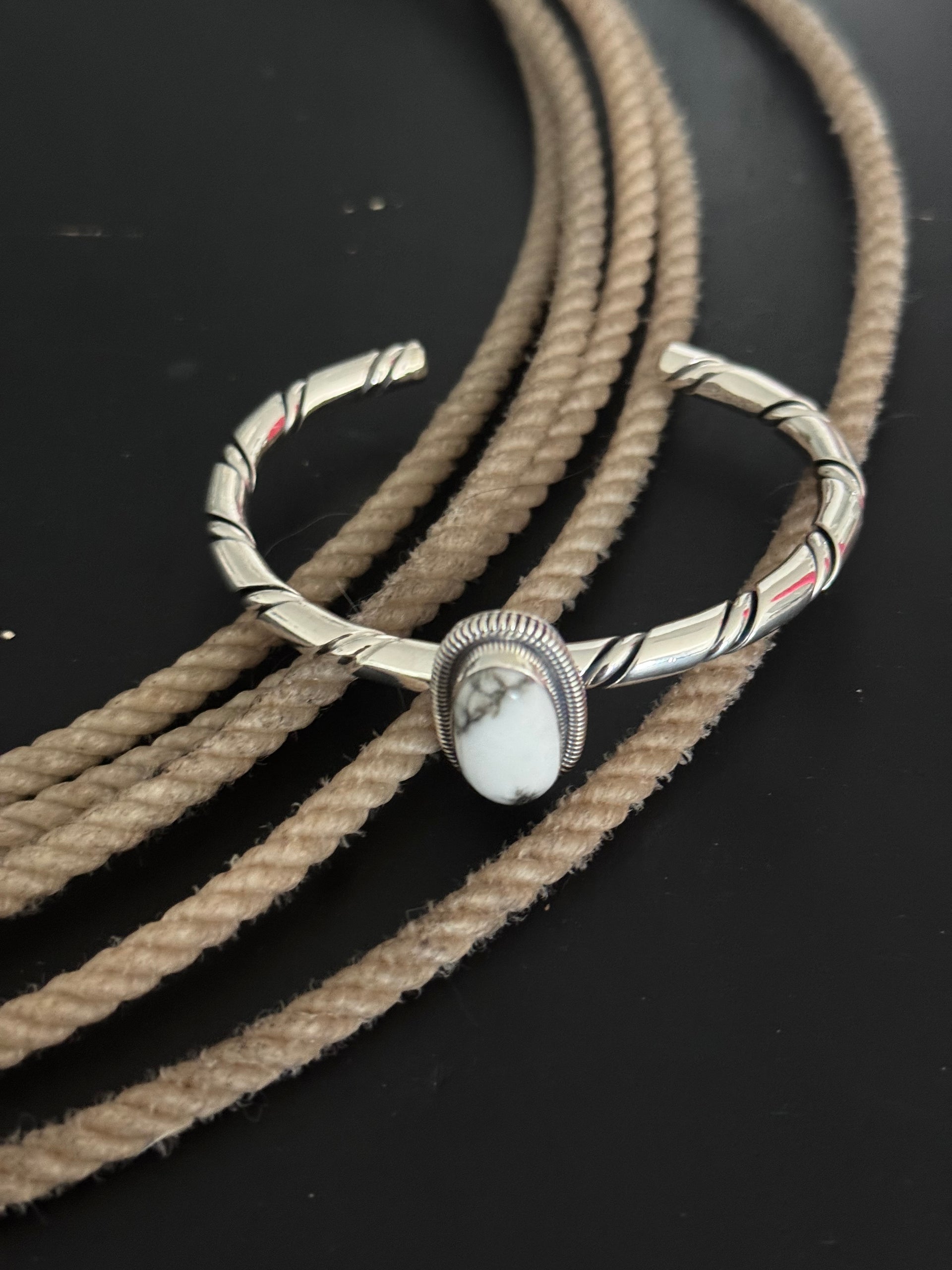 Wydell Billie White Buffalo & Sterling Silver Cuff Bracelet