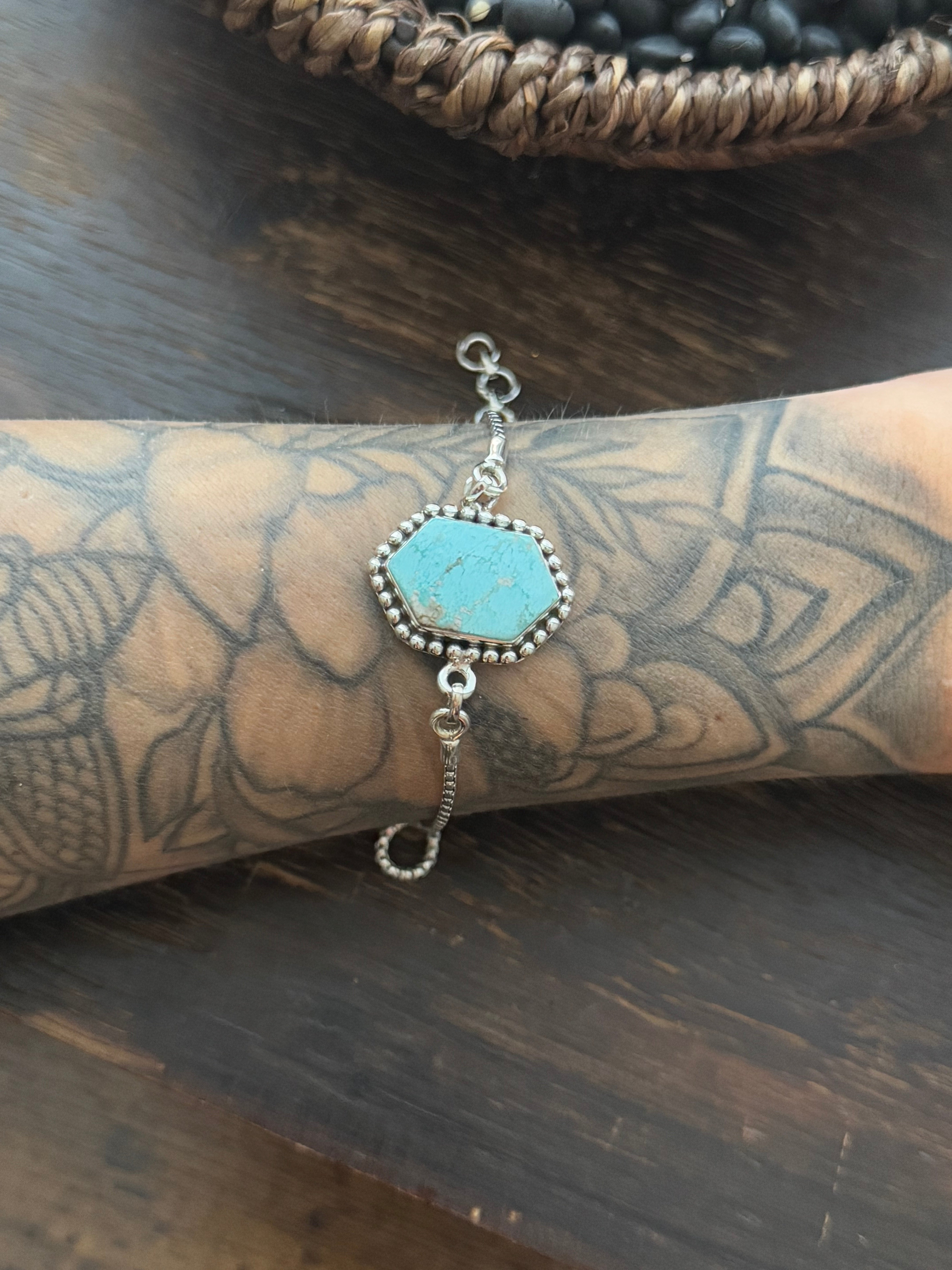 TTD Kingman Turquoise & Sterling Silver Bracelet