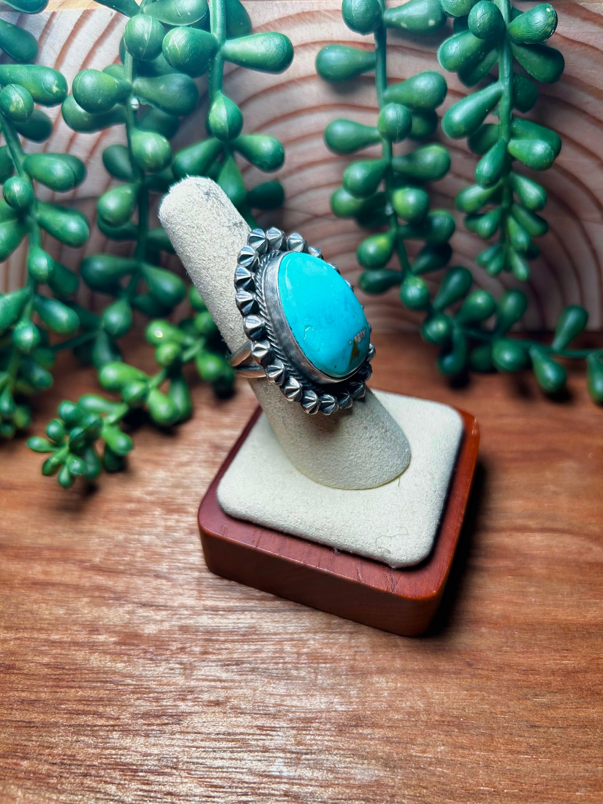 Tom Loy Royston Turquoise & Sterling Silver Adjustable Ring