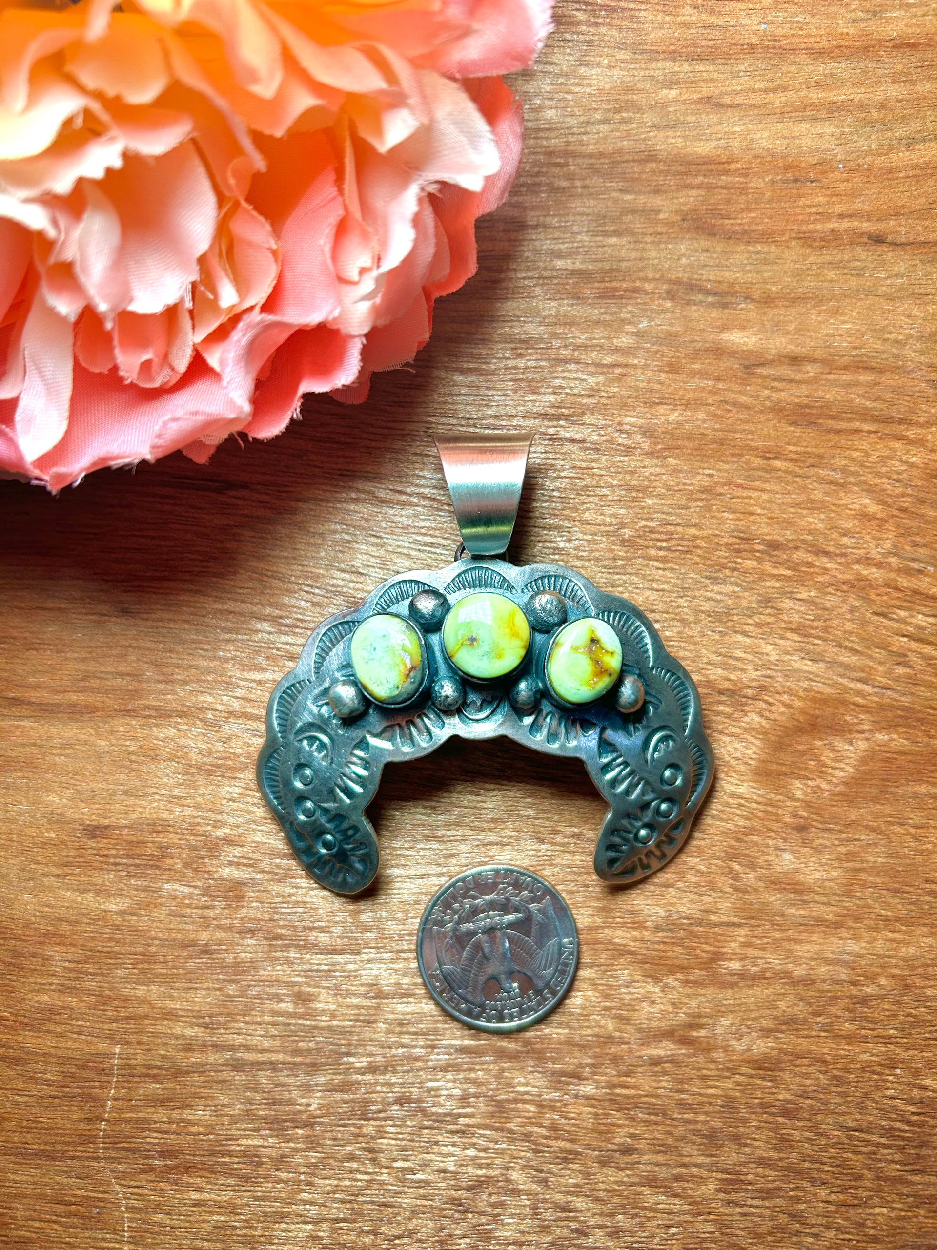 Chimney Butte Palomino Variscite & Sterling Silver Pendant