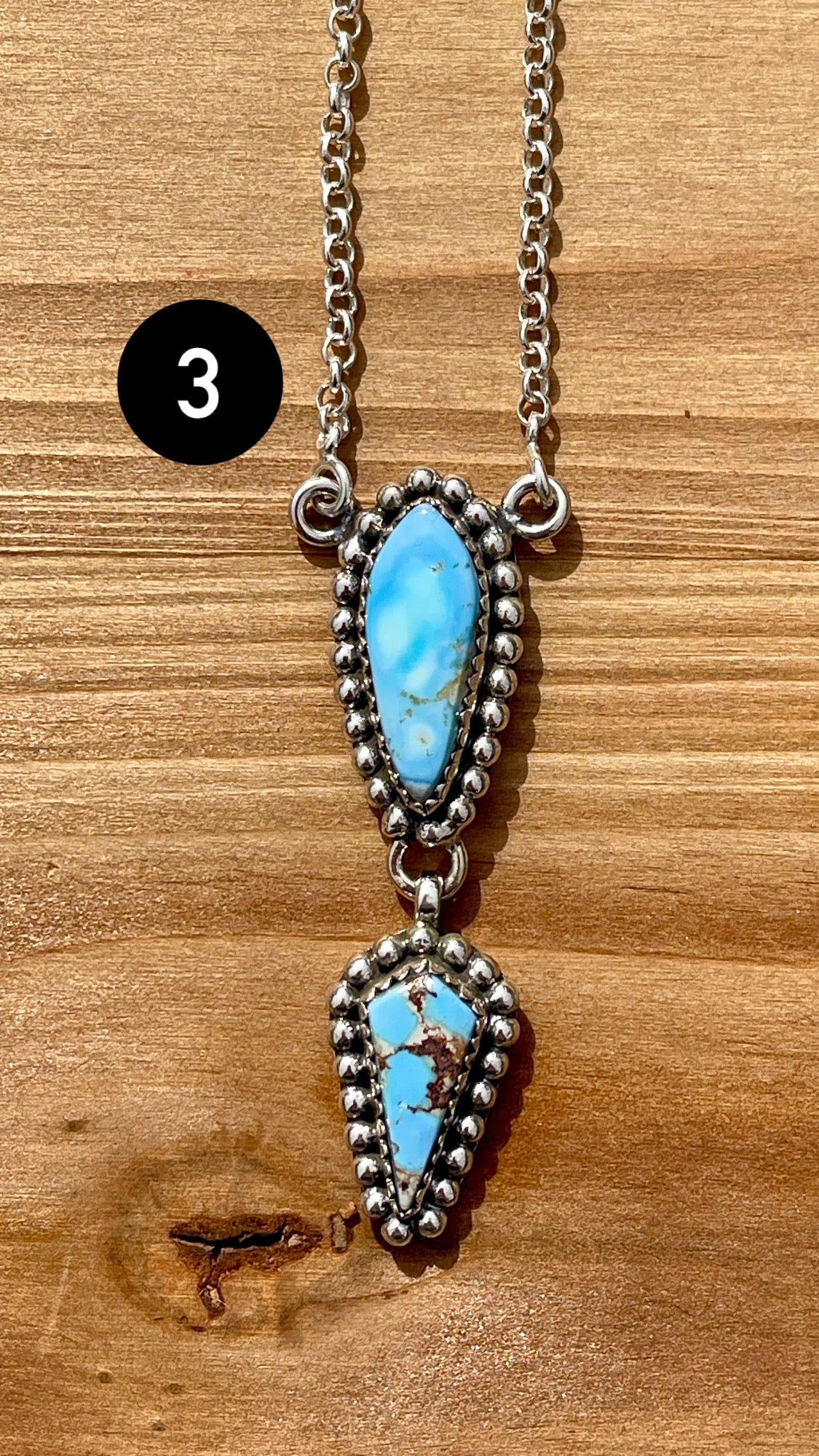 Southwest Handmade Golden Hills Turquoise & Sterling Silver Necklace