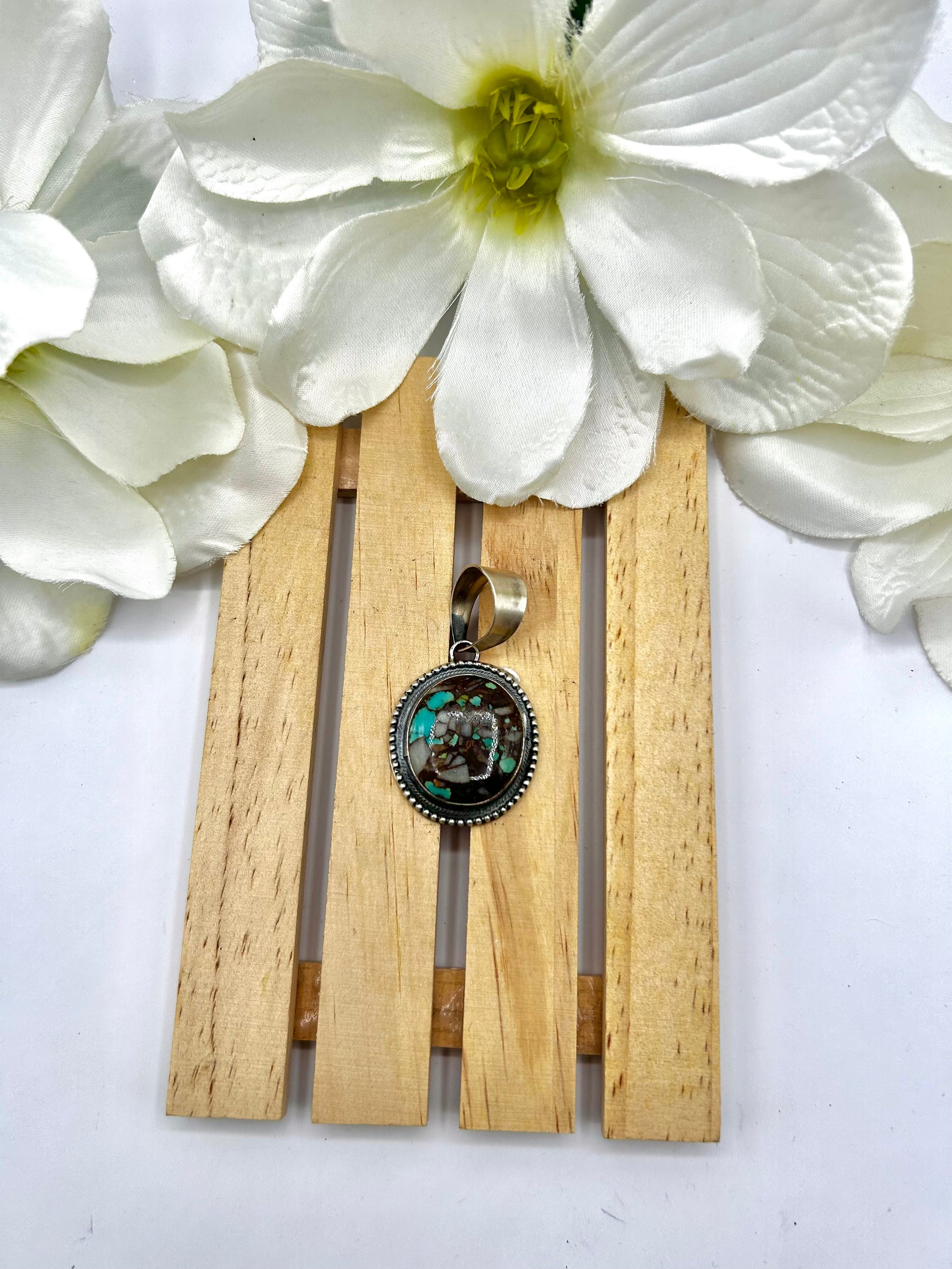 Thomas Francisco Ribbon Royston Turquoise & Sterling Silver Pendant (Copy)