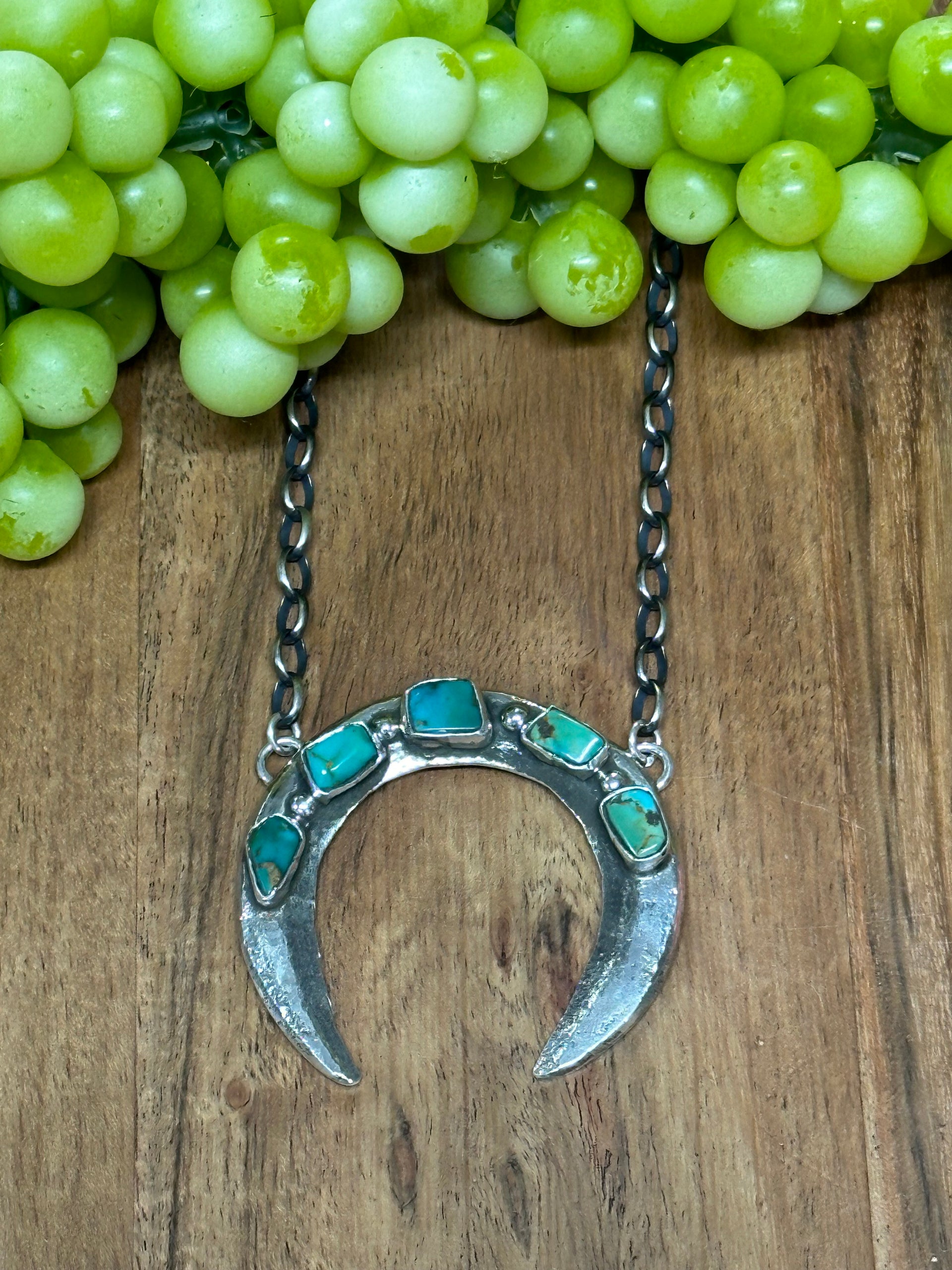 Jude Candalaria Royston Turquoise & Sterling Silver Naja Necklace