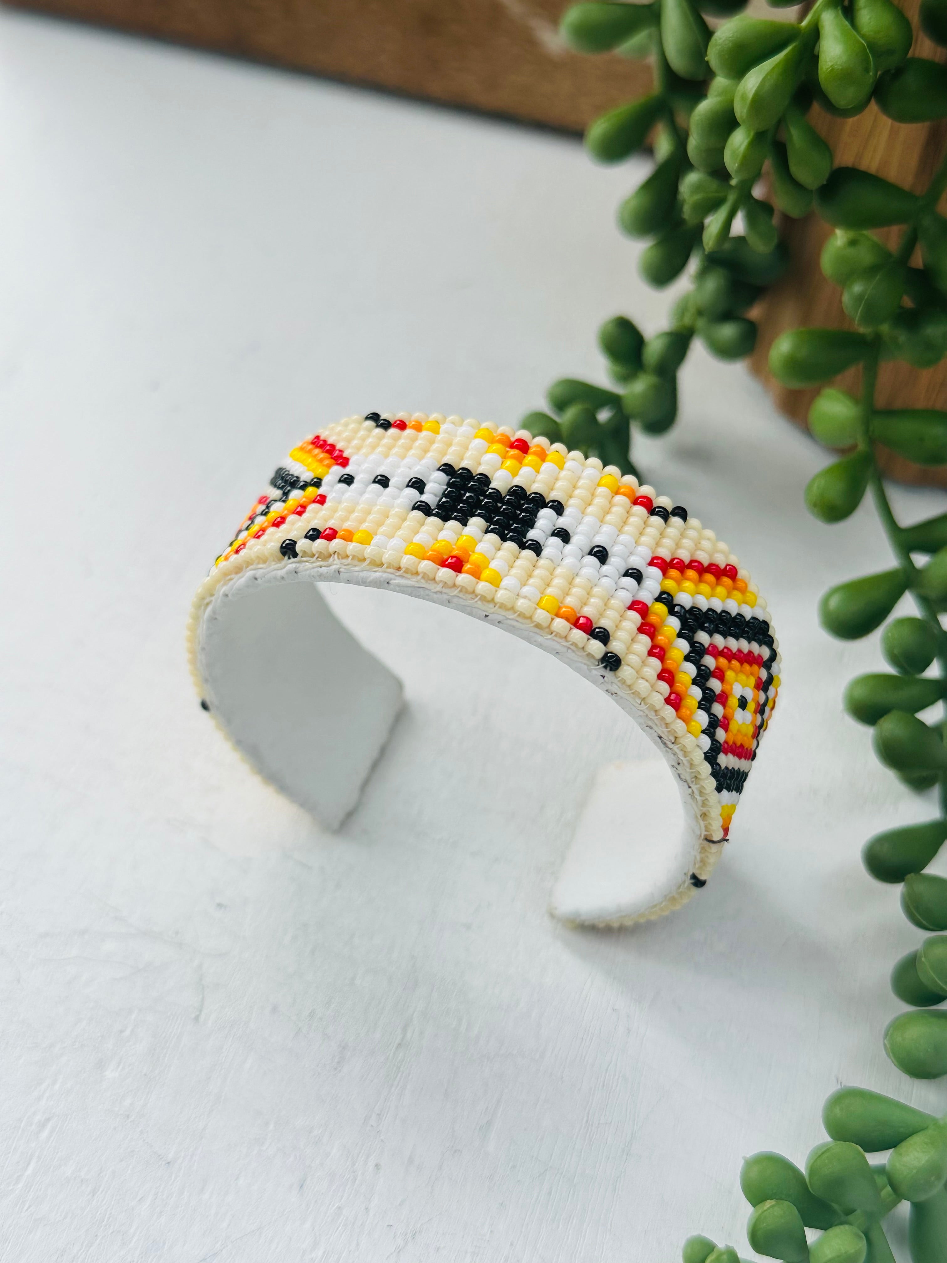 Navajo Made Beaded Bracelet Cuff