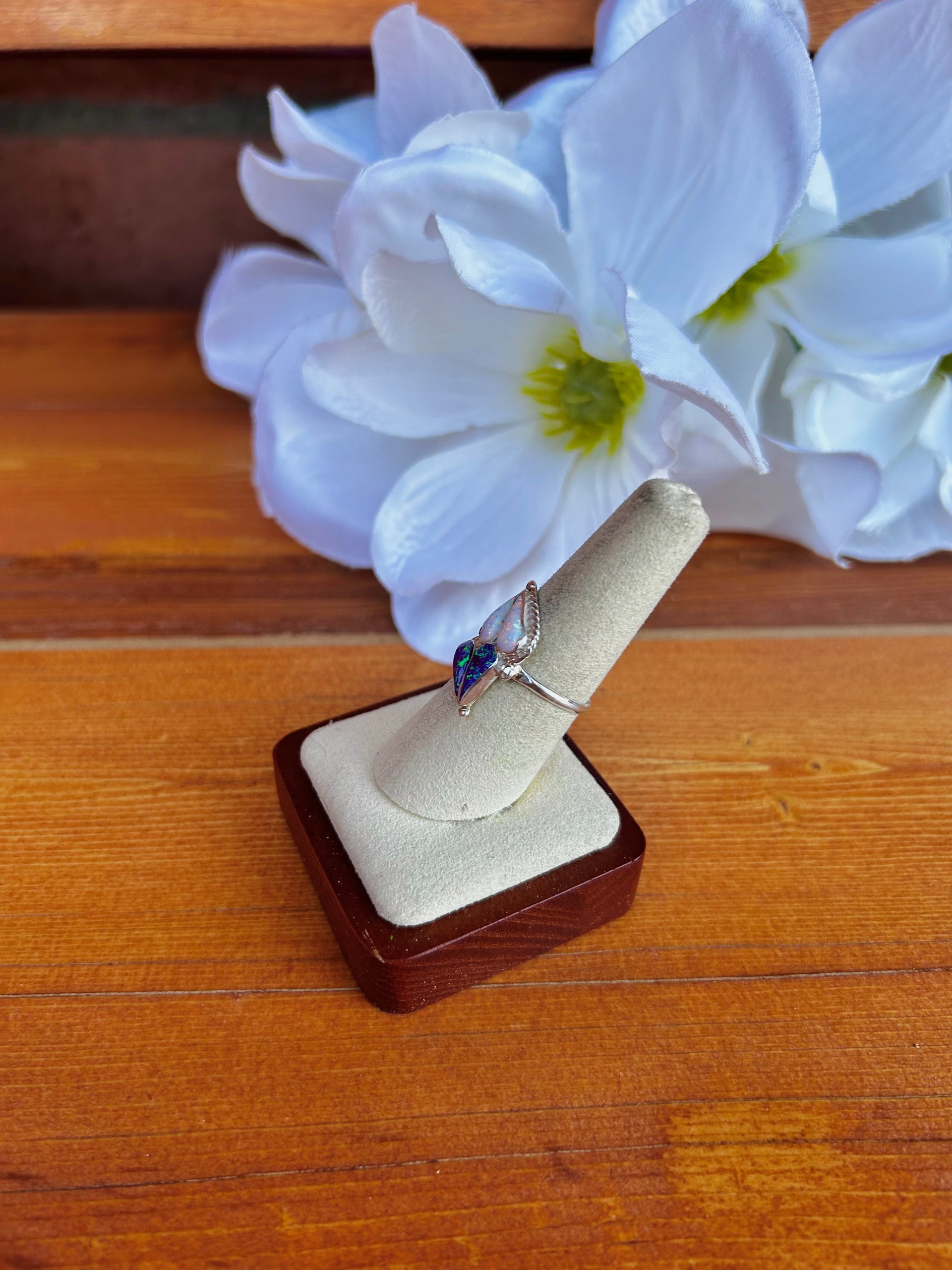 Navajo Made Opal & Sterling Silver Ring