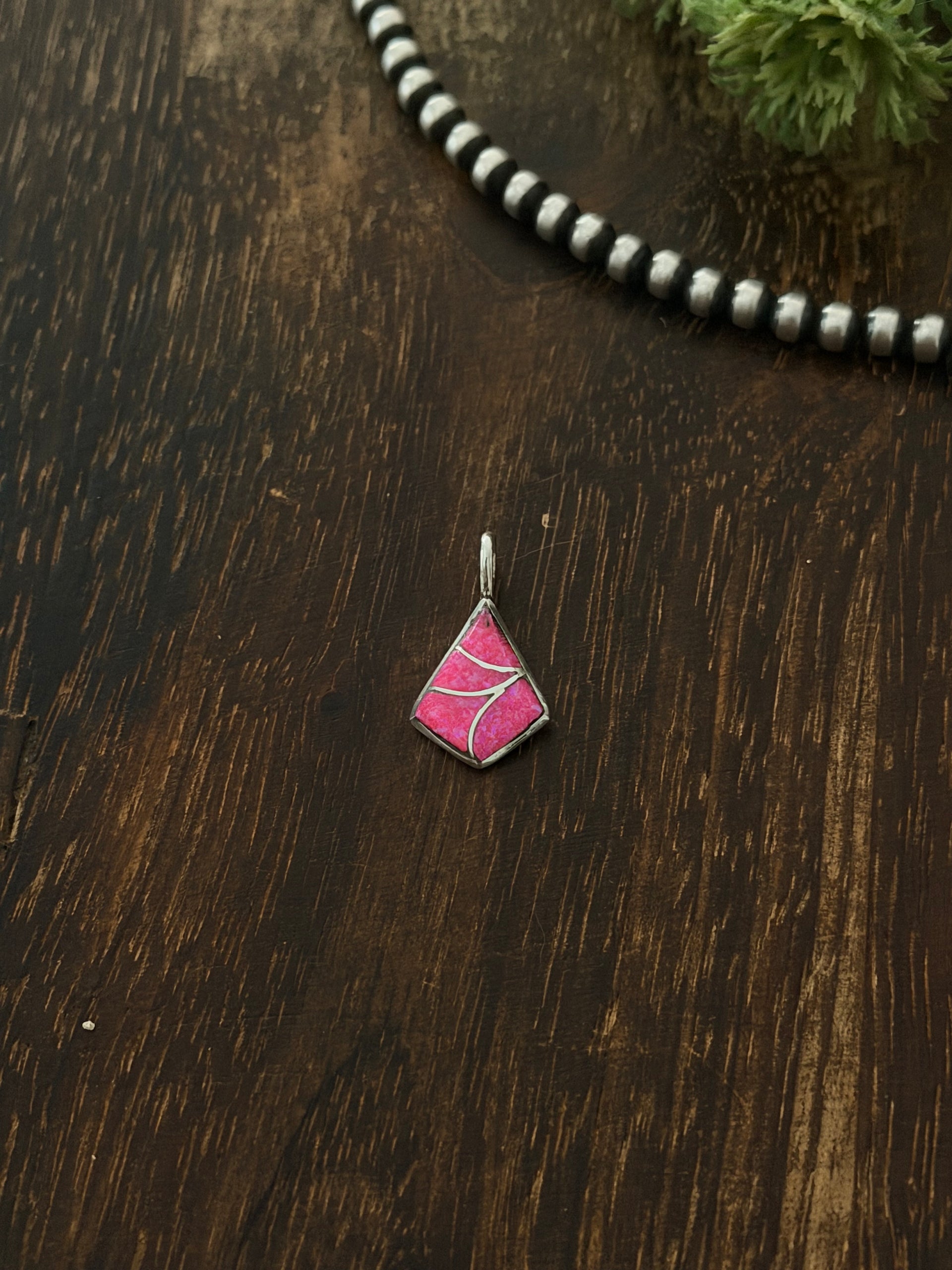 Zuni Made Opal & Sterling Silver Pendant