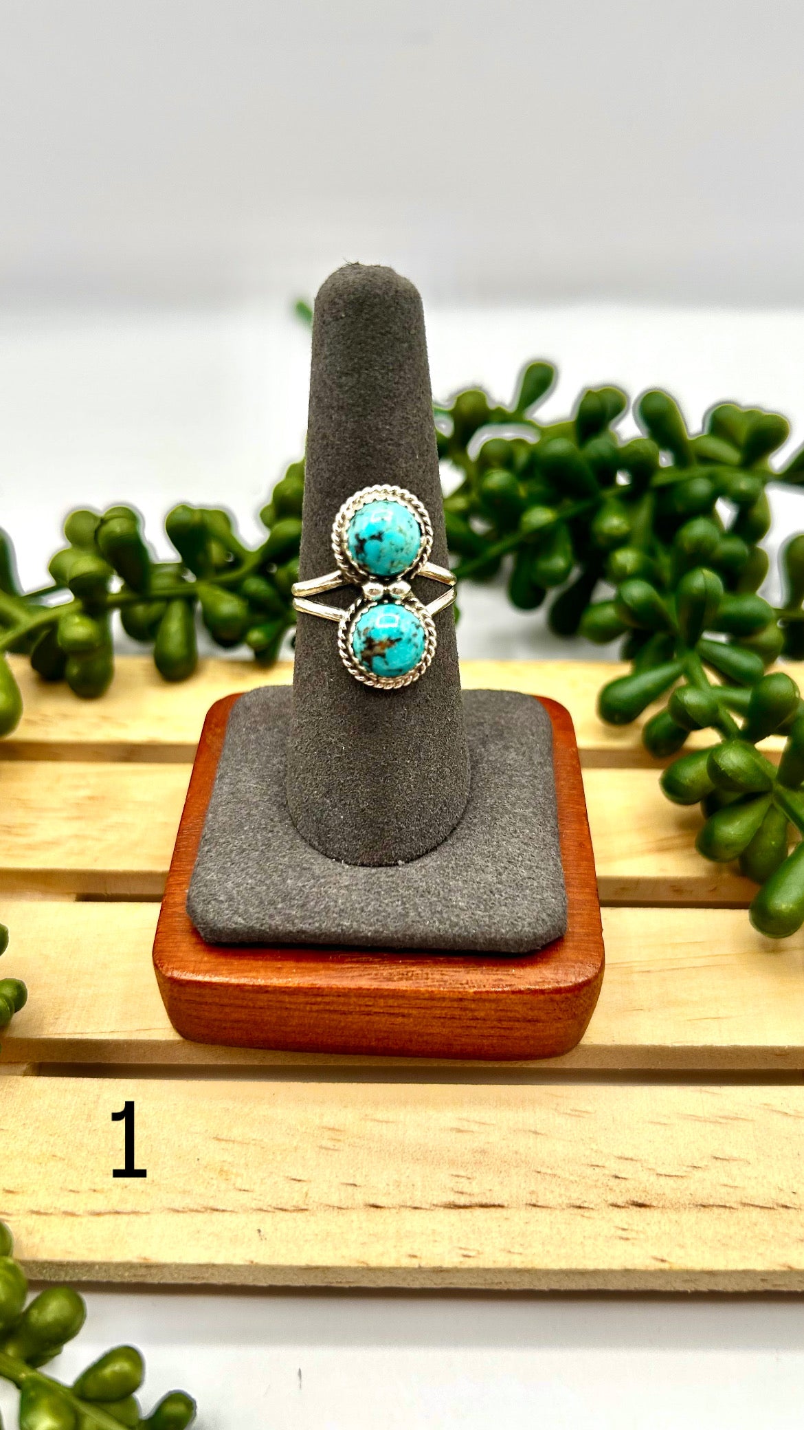 Navajo Made Red Skin Turquoise & Sterling Silver Ring