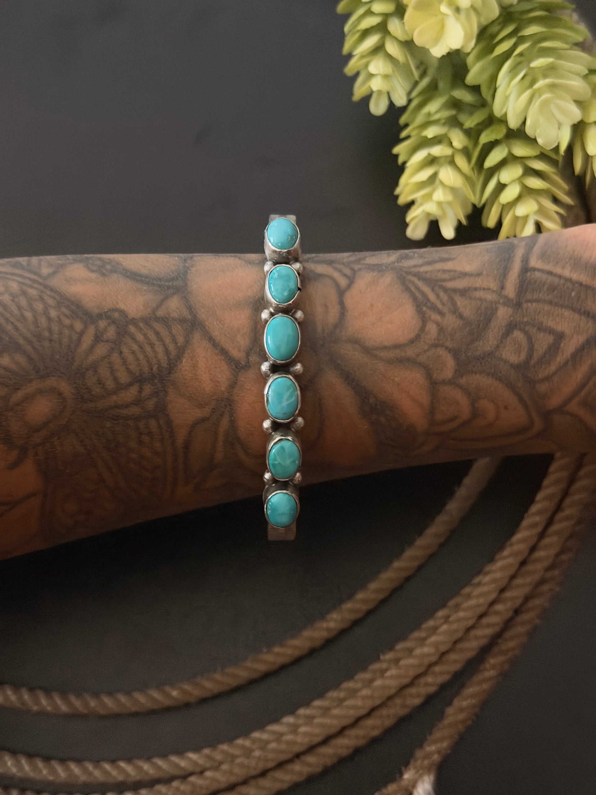 Danny Henio Royston Turquoise & Sterling Silver Cuff Bracelet
