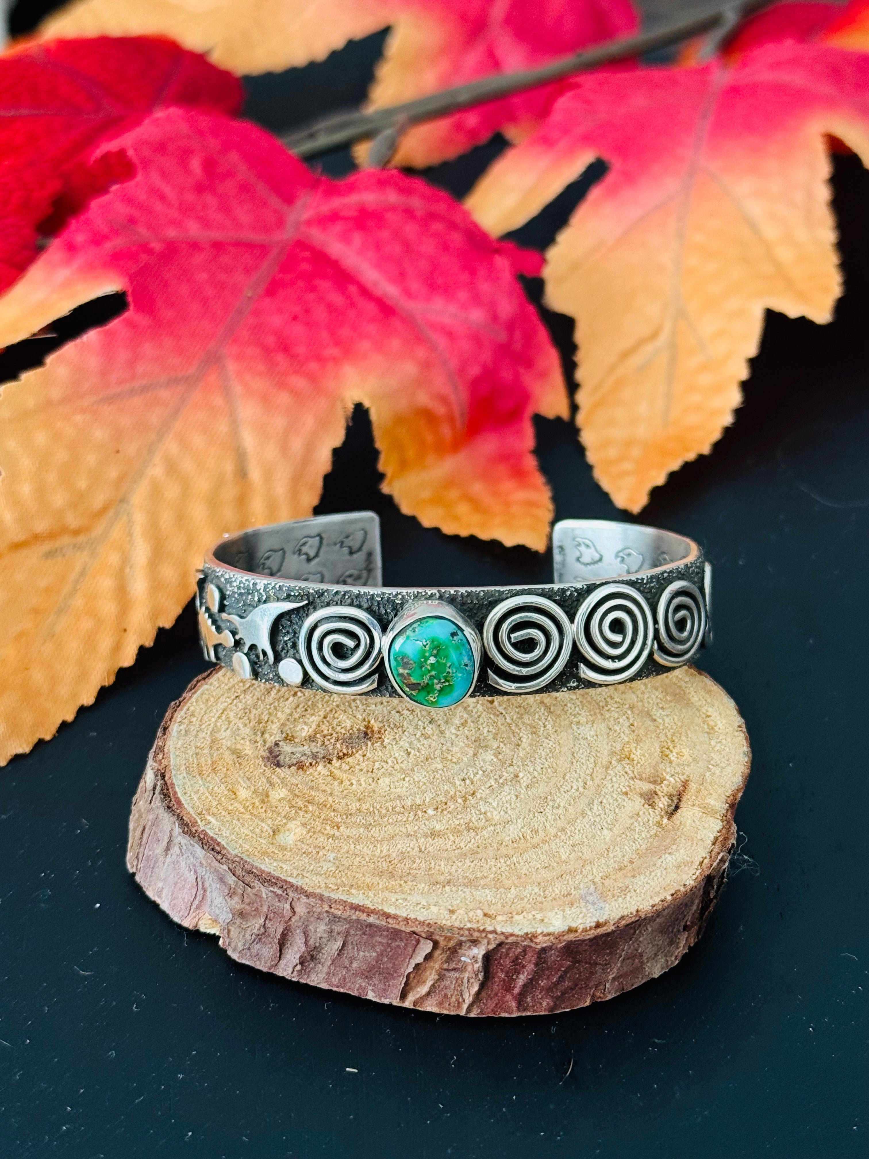 Alex Sanchez Sonoran Mountain Turquoise & Sterling Silver Cuff Bracelet