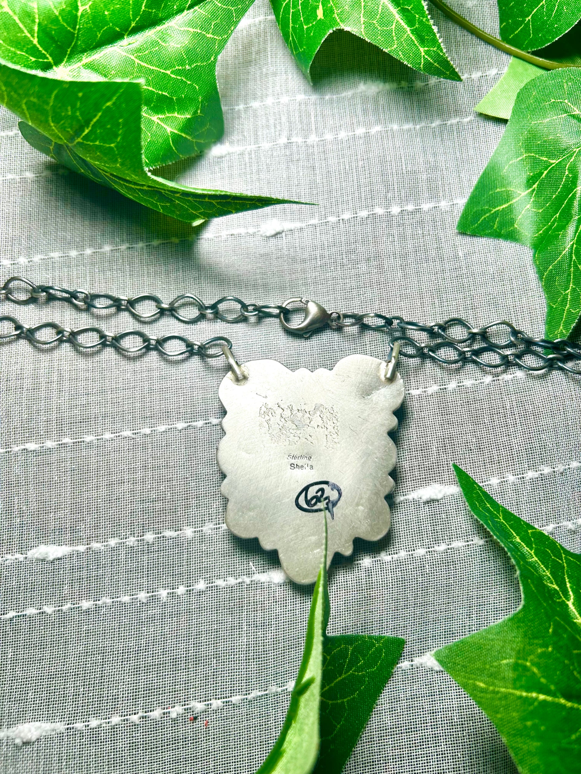 Sheila Becenti Kingman Turquoise & Sterling Silver Necklace