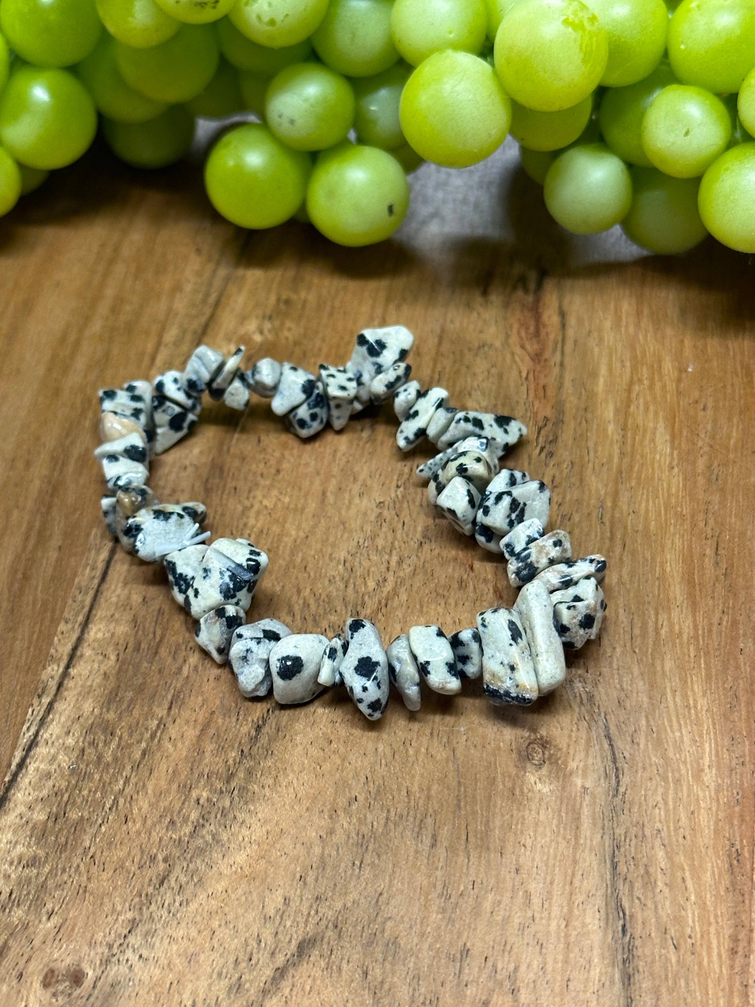 Southwest Strung Dalmatian Jasper Bracelet