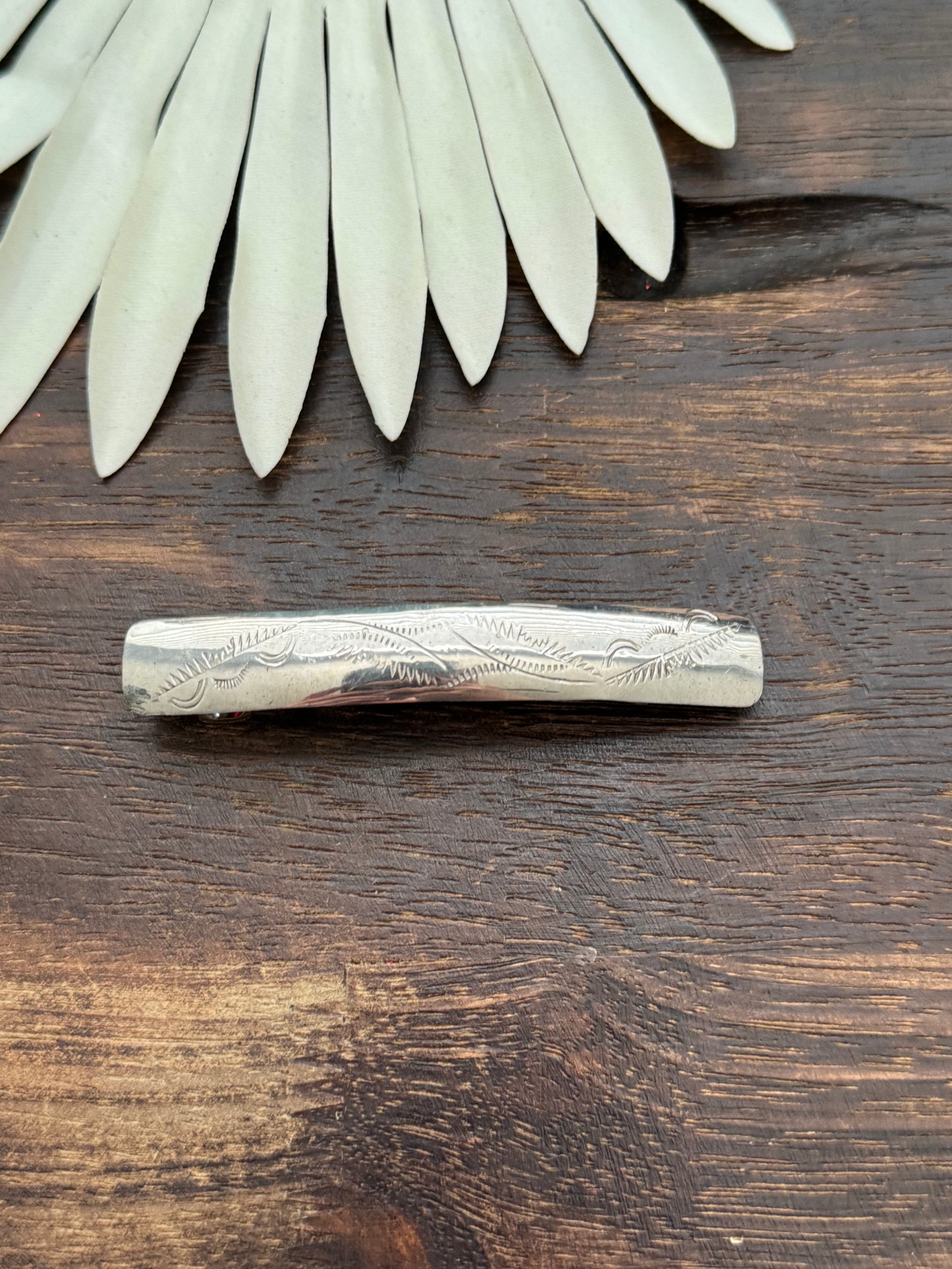 Navajo Made Sterling Silver Hair Barrette