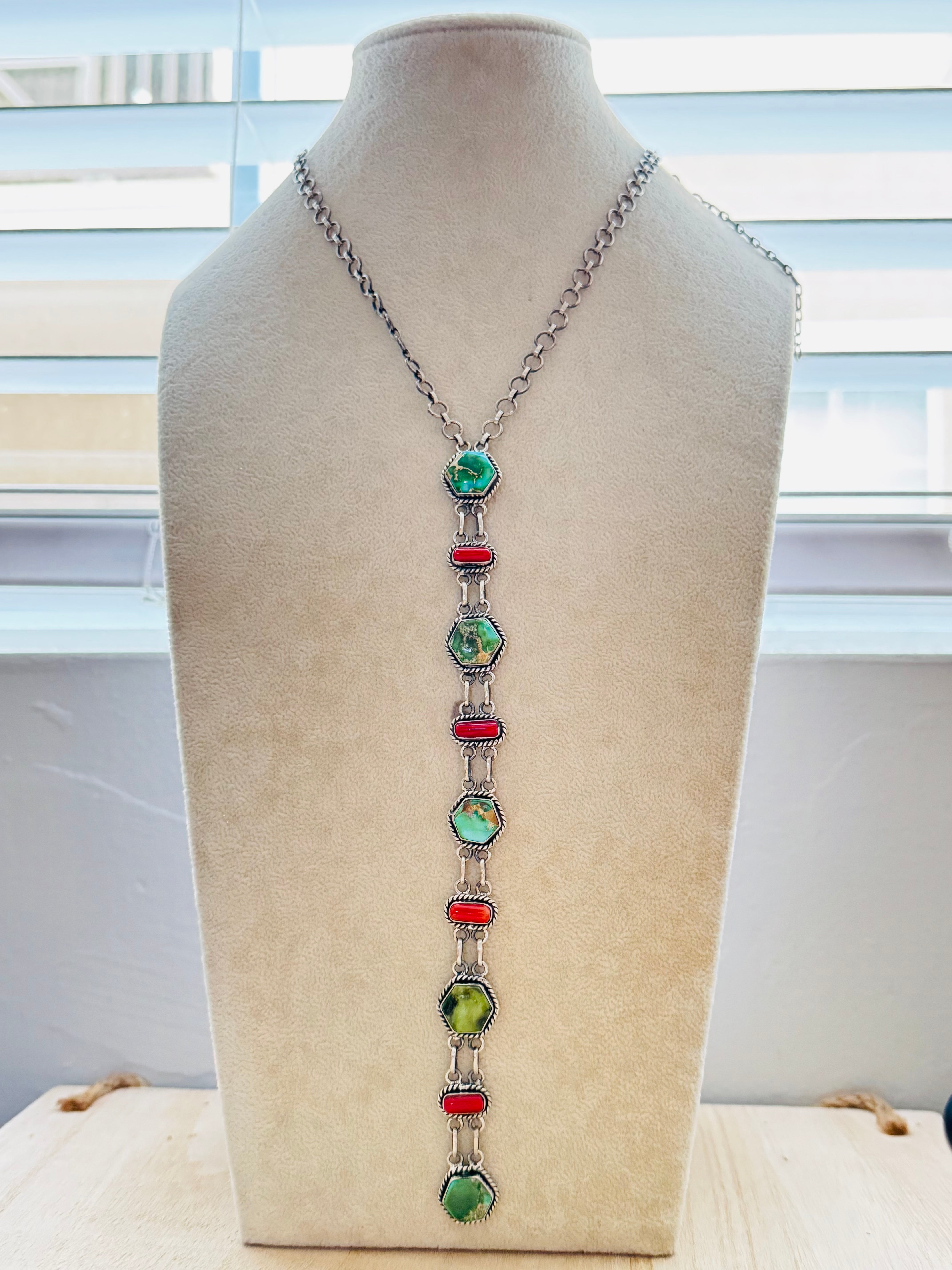 Southwest Made Multi Stone & Sterling Silver Necklace