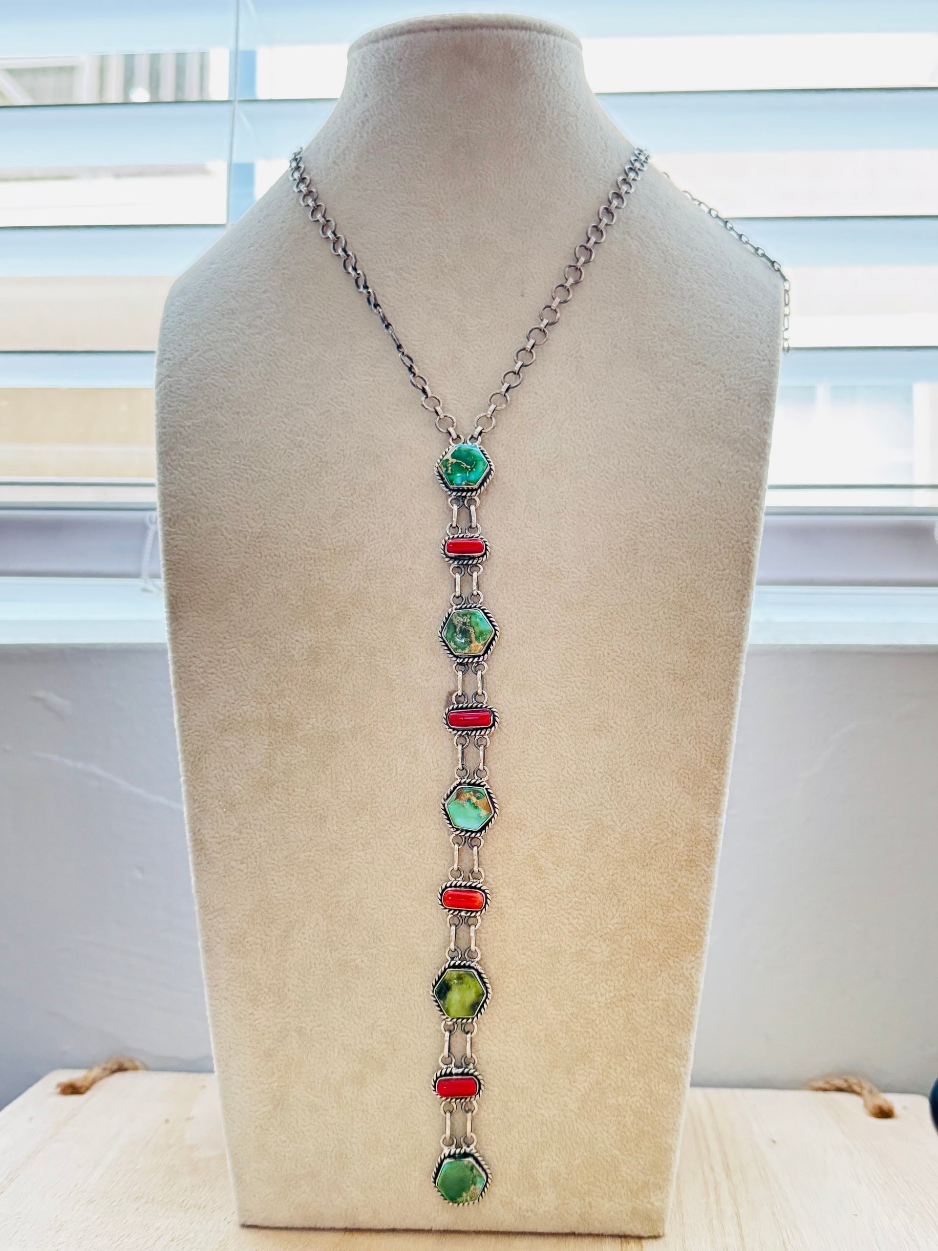Southwest Made Multi Stone & Sterling Silver Necklace