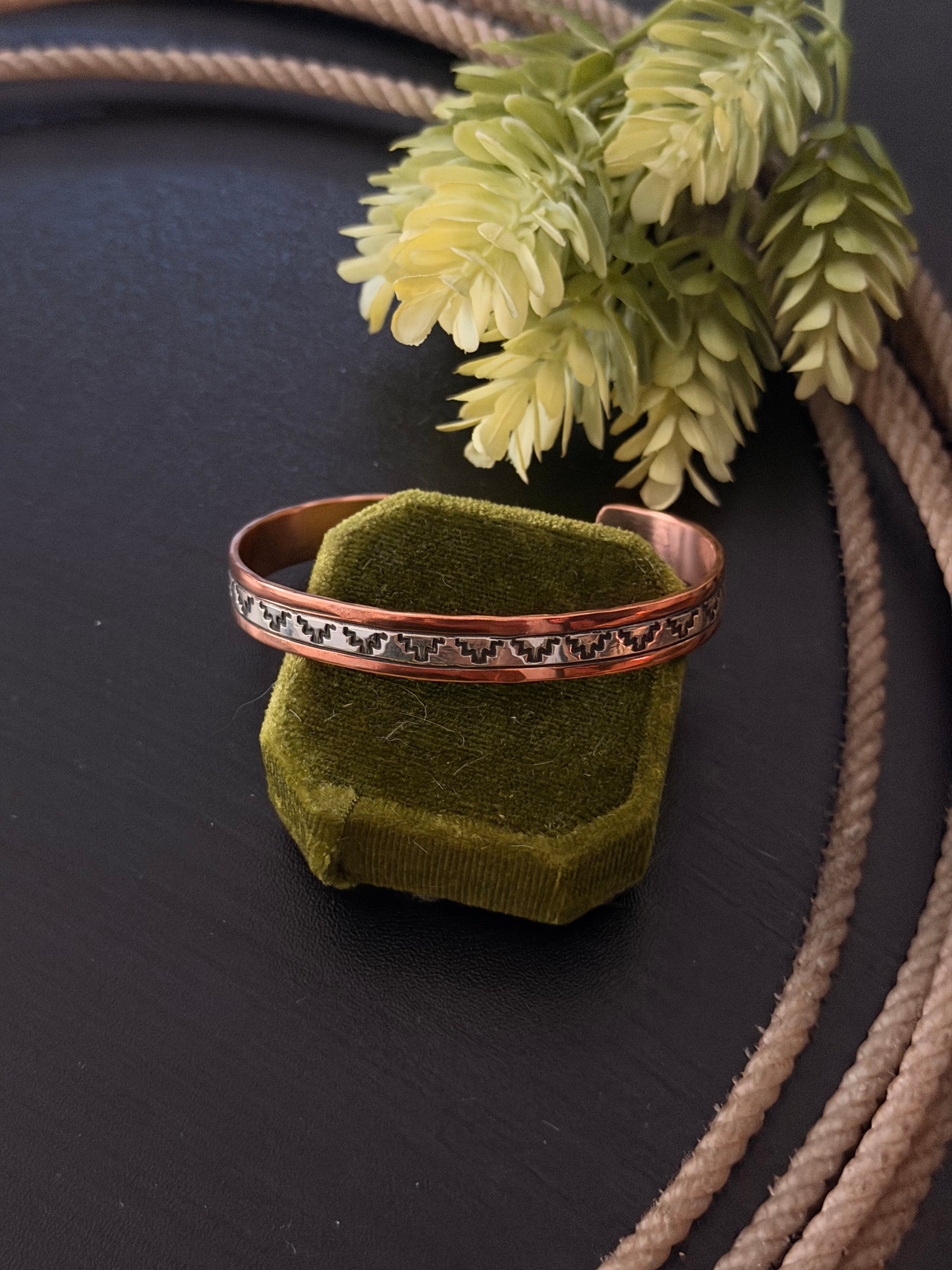 Wylie Secatero Copper & Sterling Silver Cuff Bracelet
