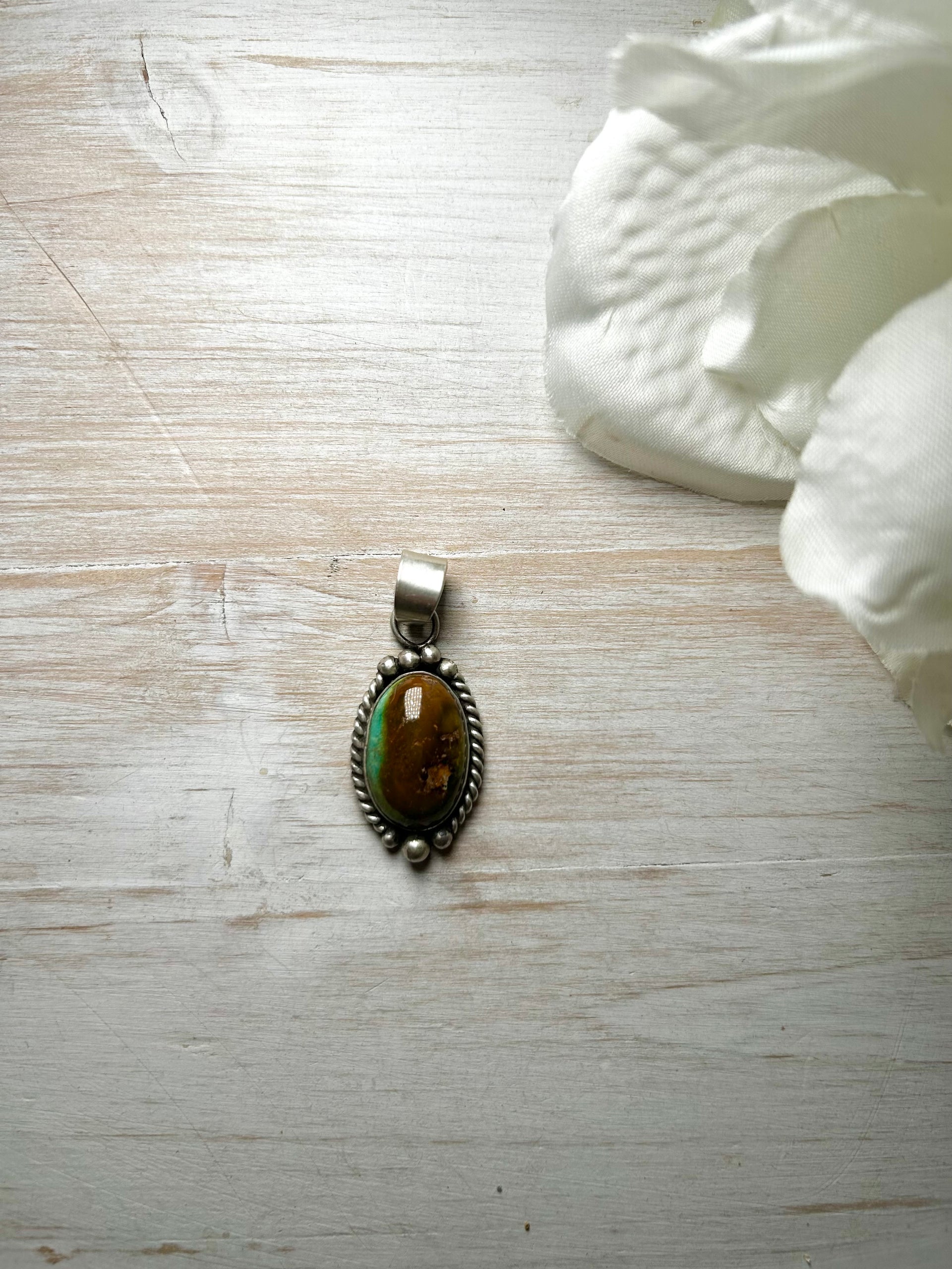 Zachariah David Evans Turquoise & Sterling Silver Pendant