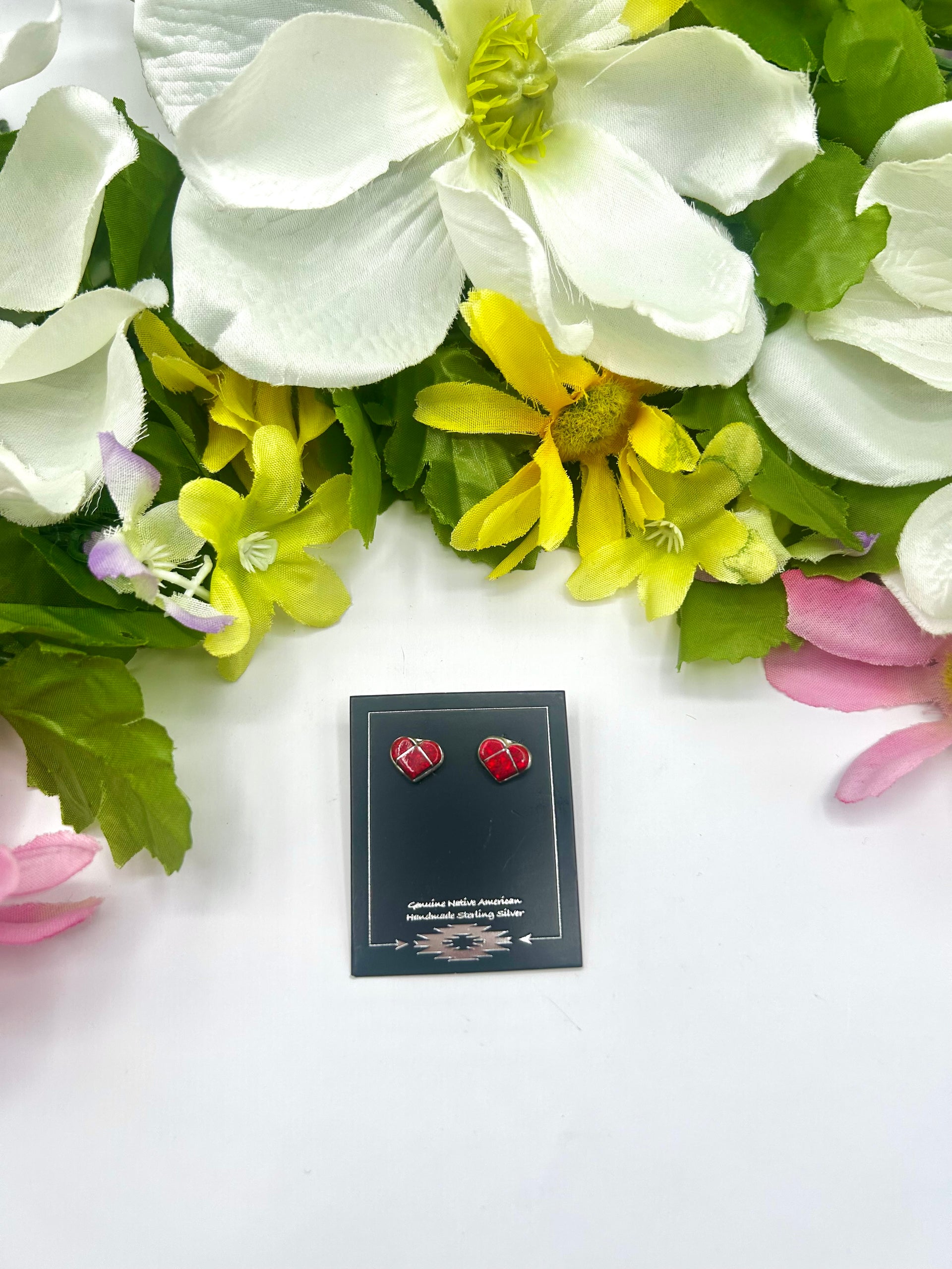 Zuni Made Opal & Sterling Silver Post Earrings