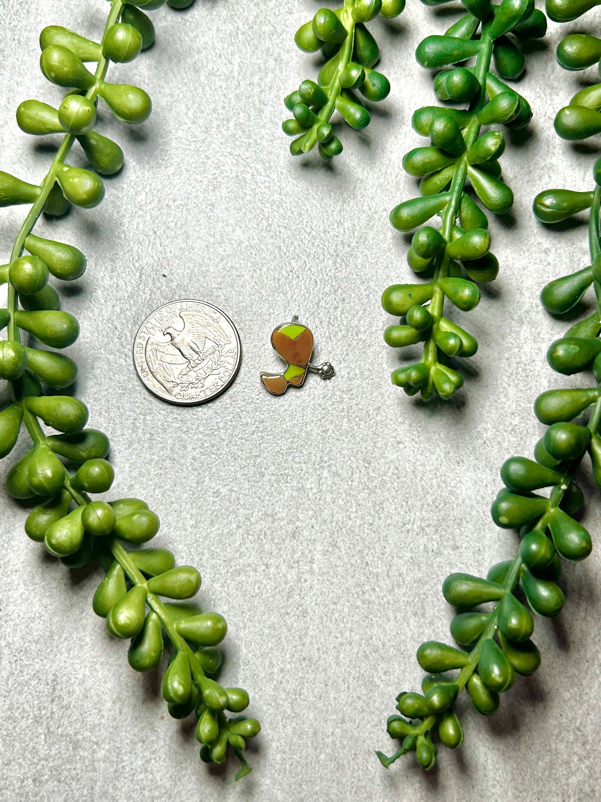 Zuni Made Multi Stone & Sterling Silver Pendant