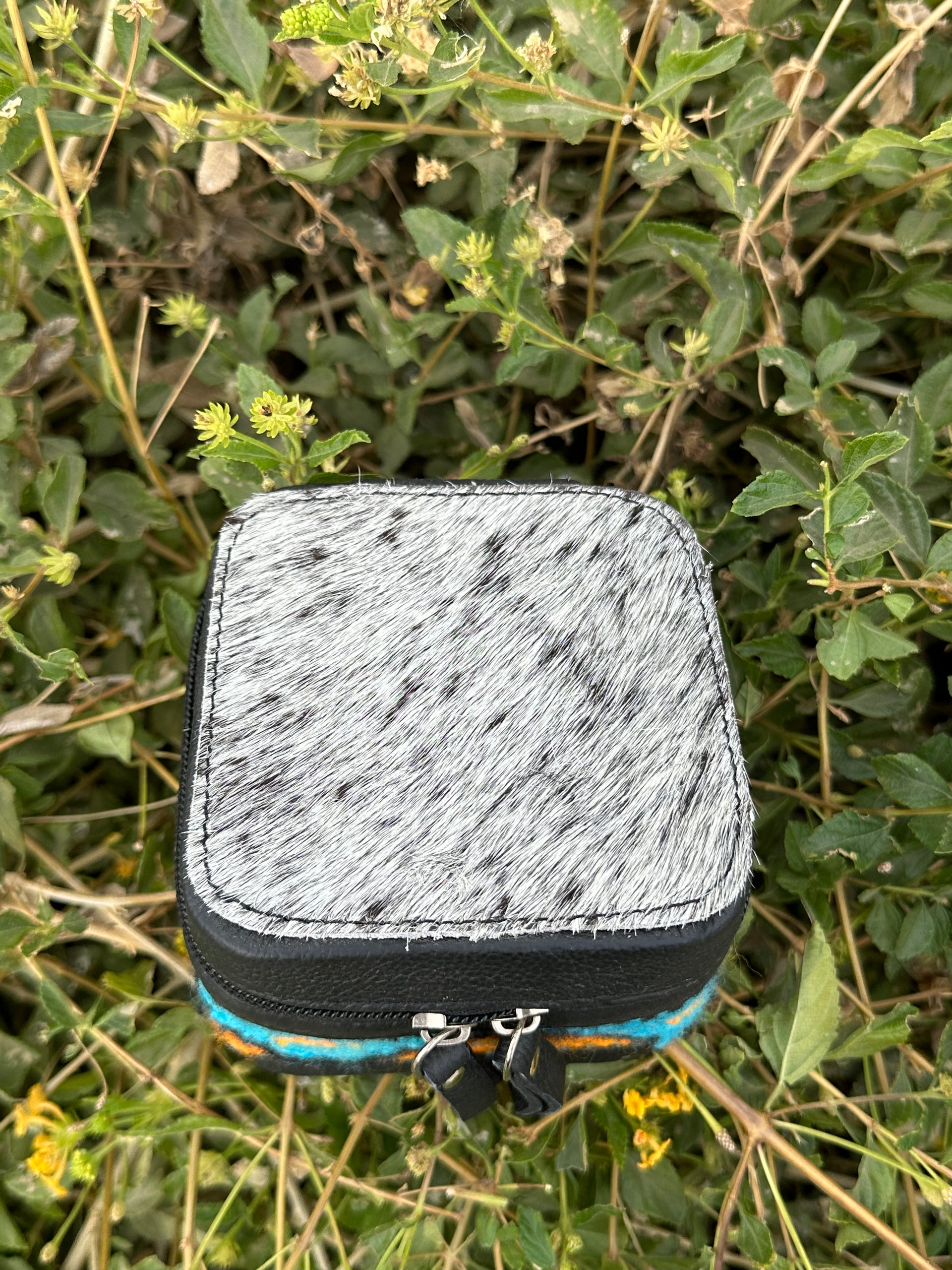 Genuine Leather Cowhide & Saddle Bag Jewelry Box