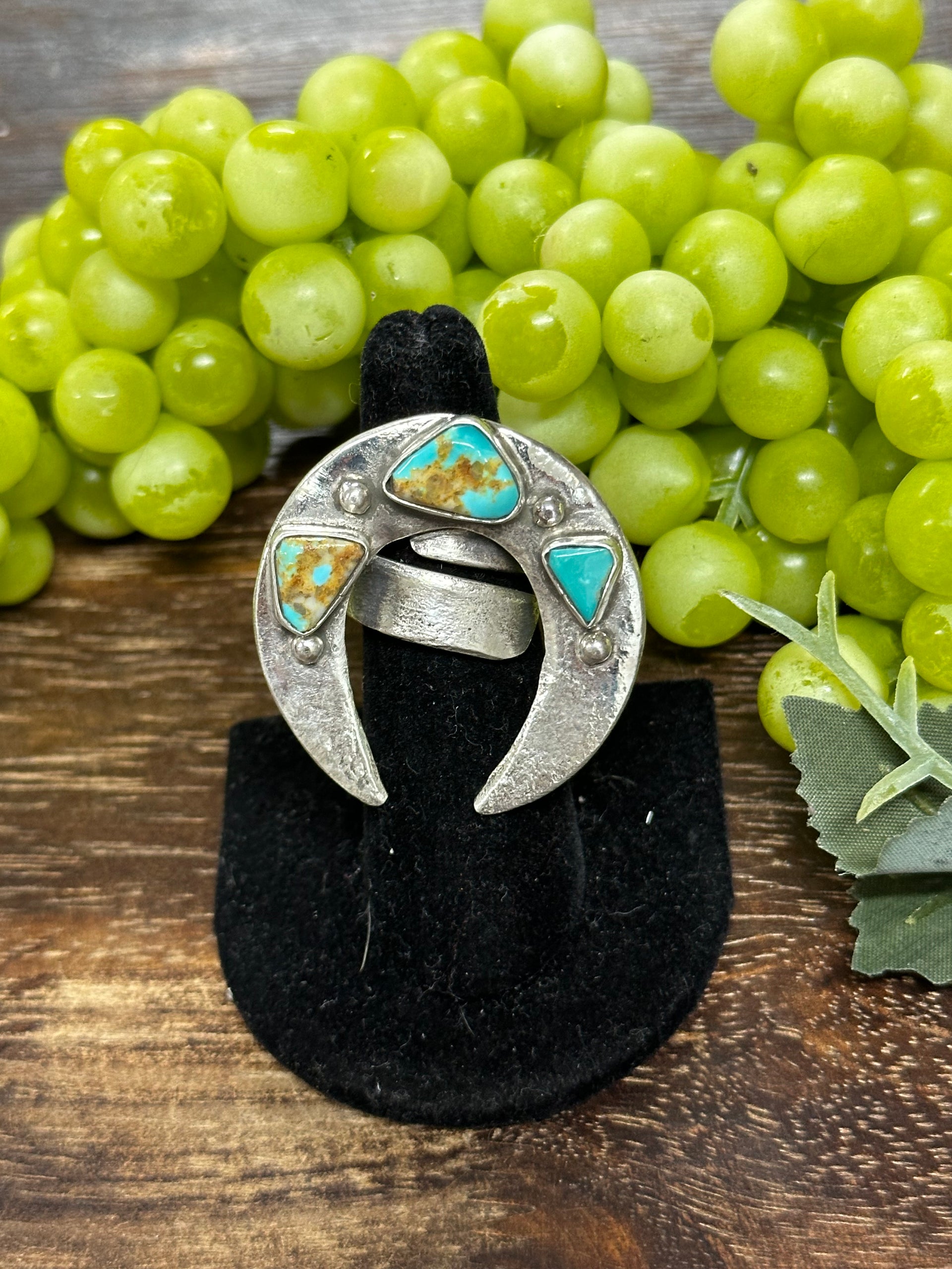 Jude Candalaria Royston Turquoise Sterling Silver Adjustable Ring