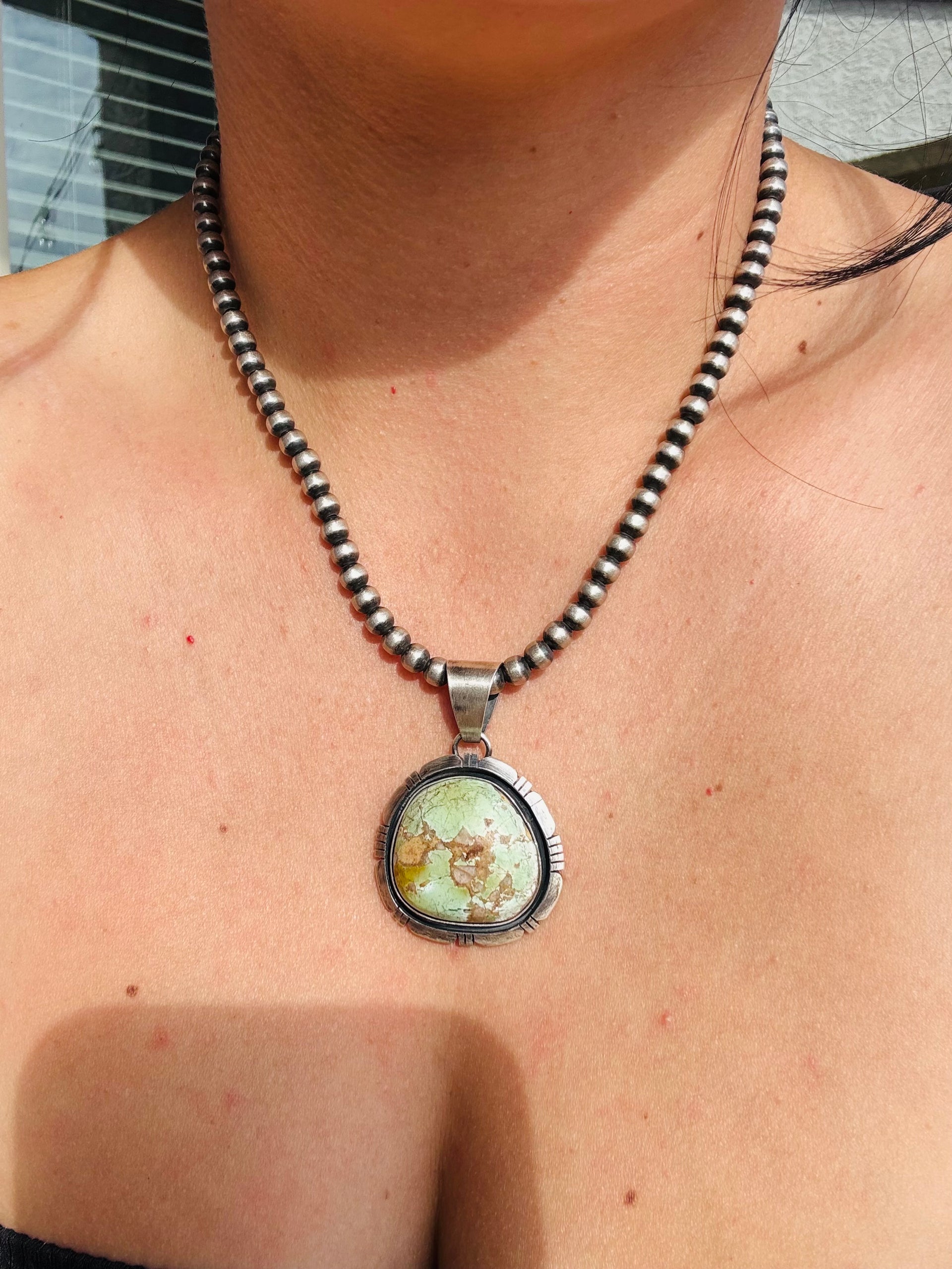 Dave Skeets Royston Turquoise & Sterling Silver Pendant